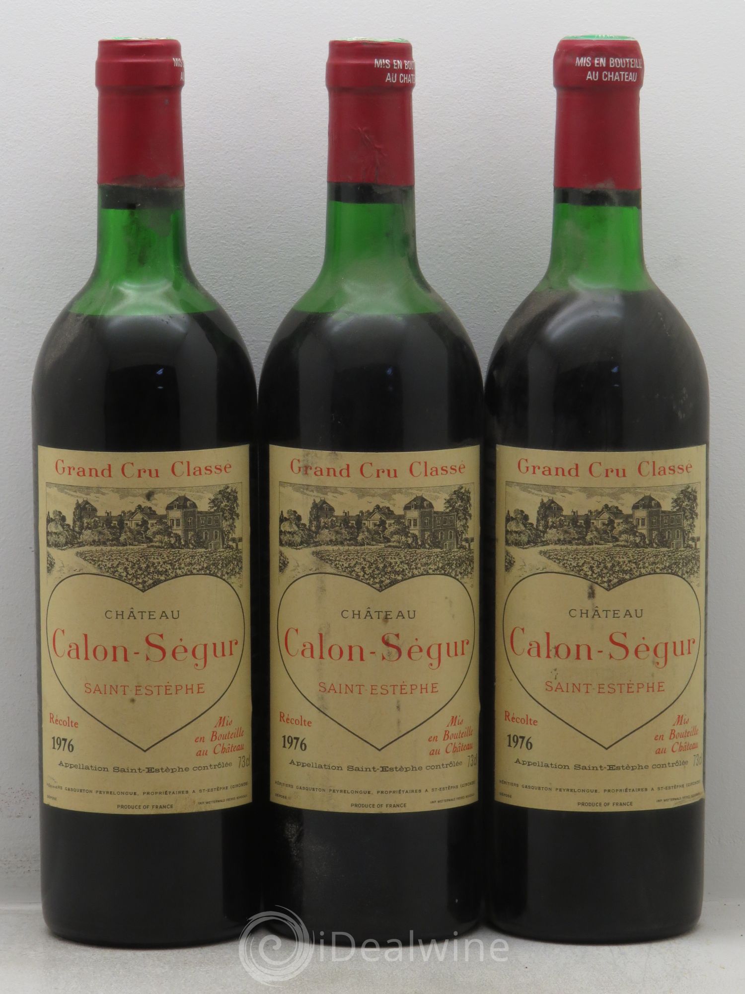 Château Calon Ségur 3ème Grand Cru Classé 1976 - Lot de 3 bouteilles - 0