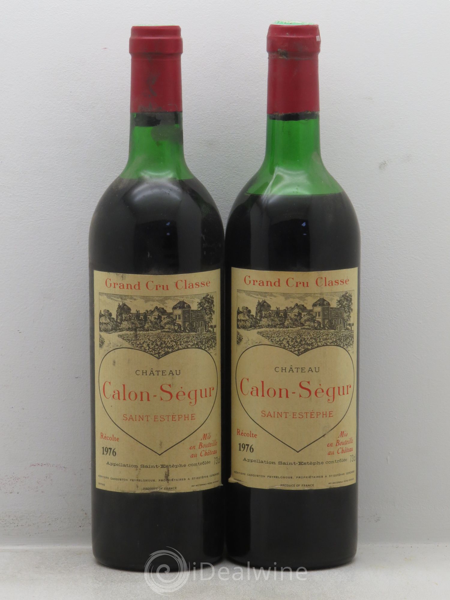 Château Calon Ségur 3ème Grand Cru Classé 1976 - Lot de 2 bouteilles - 0