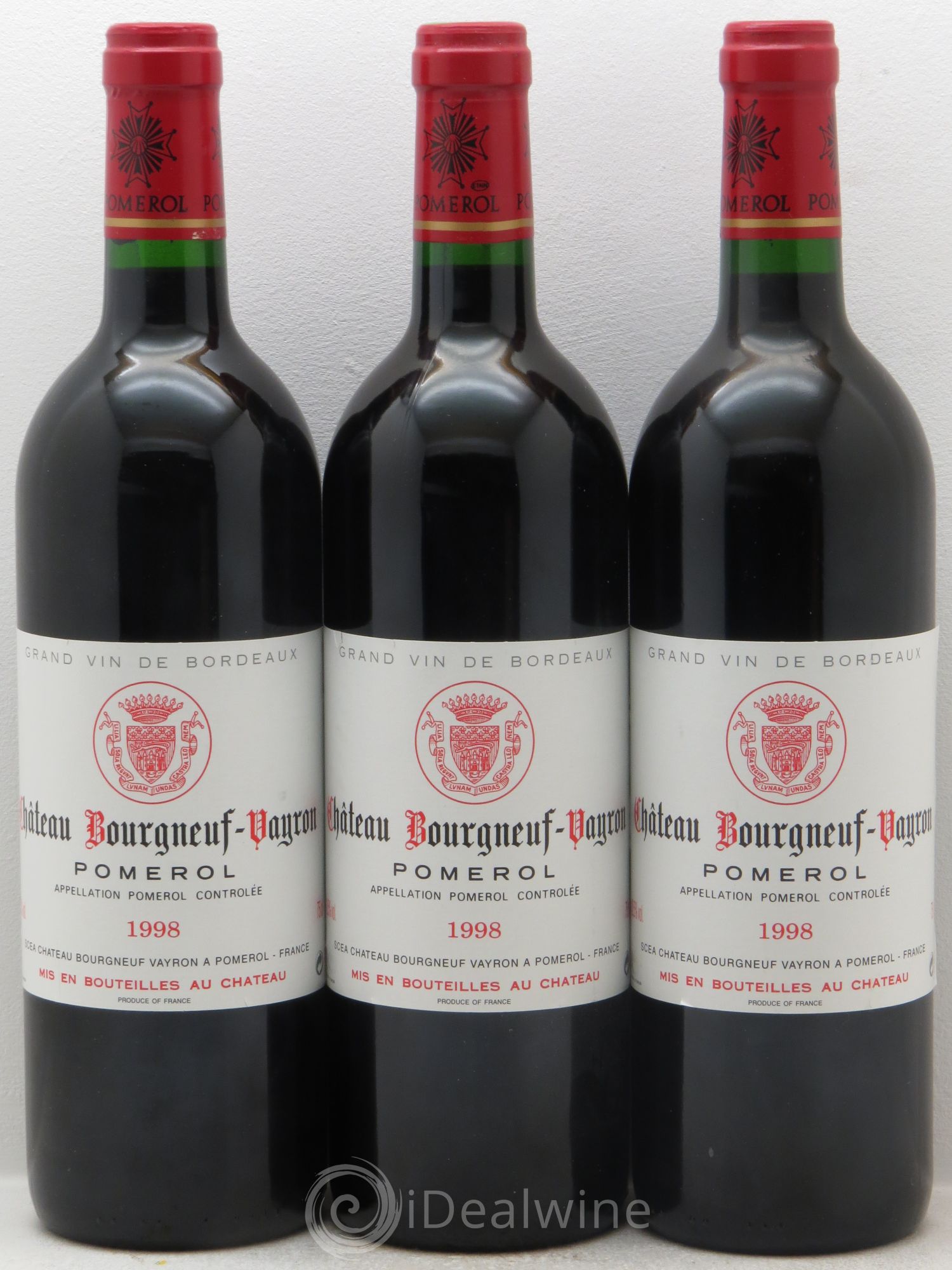 Château Bourgneuf Vayron 1998 - Lot de 3 bouteilles - 0