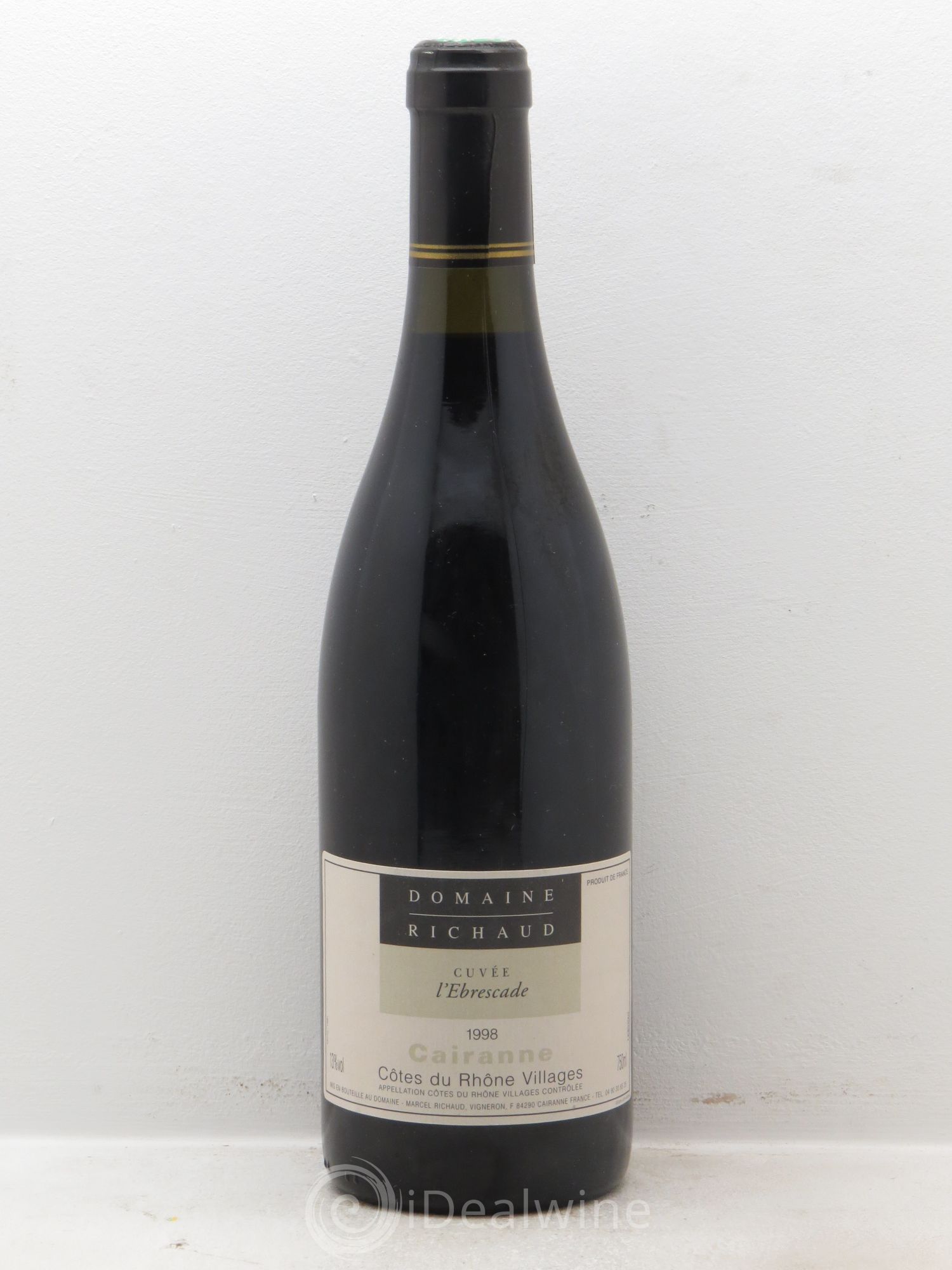 Côtes-du-Rhône-Villages Cairanne Cuvée Ebrescade Marcel Richaud (sans prix de réserve) 1998 - Lotto di 6 bottiglie - 0