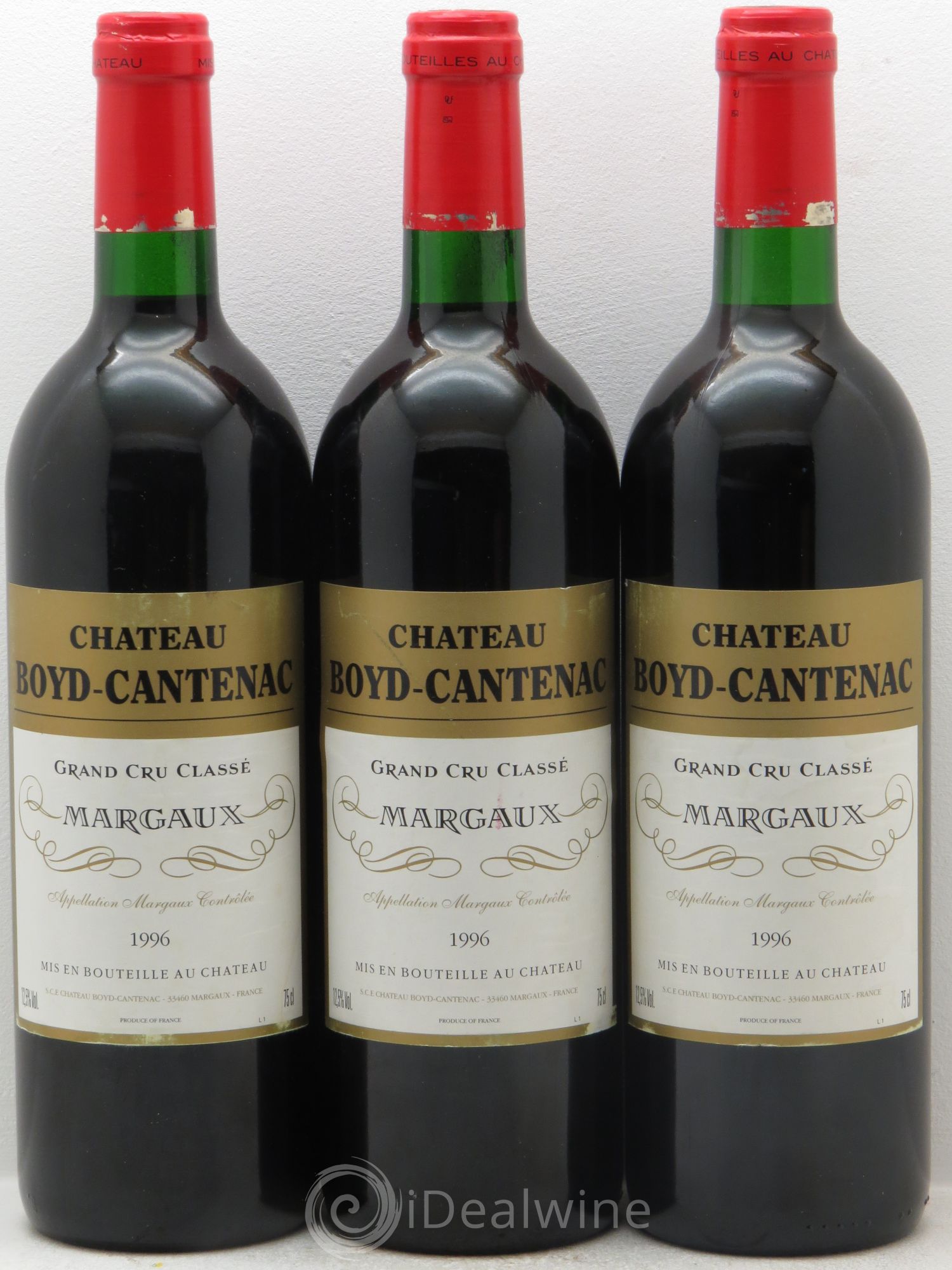 Château Boyd Cantenac 3ème Grand Cru Classé 1996 - Lot de 3 bouteilles - 0