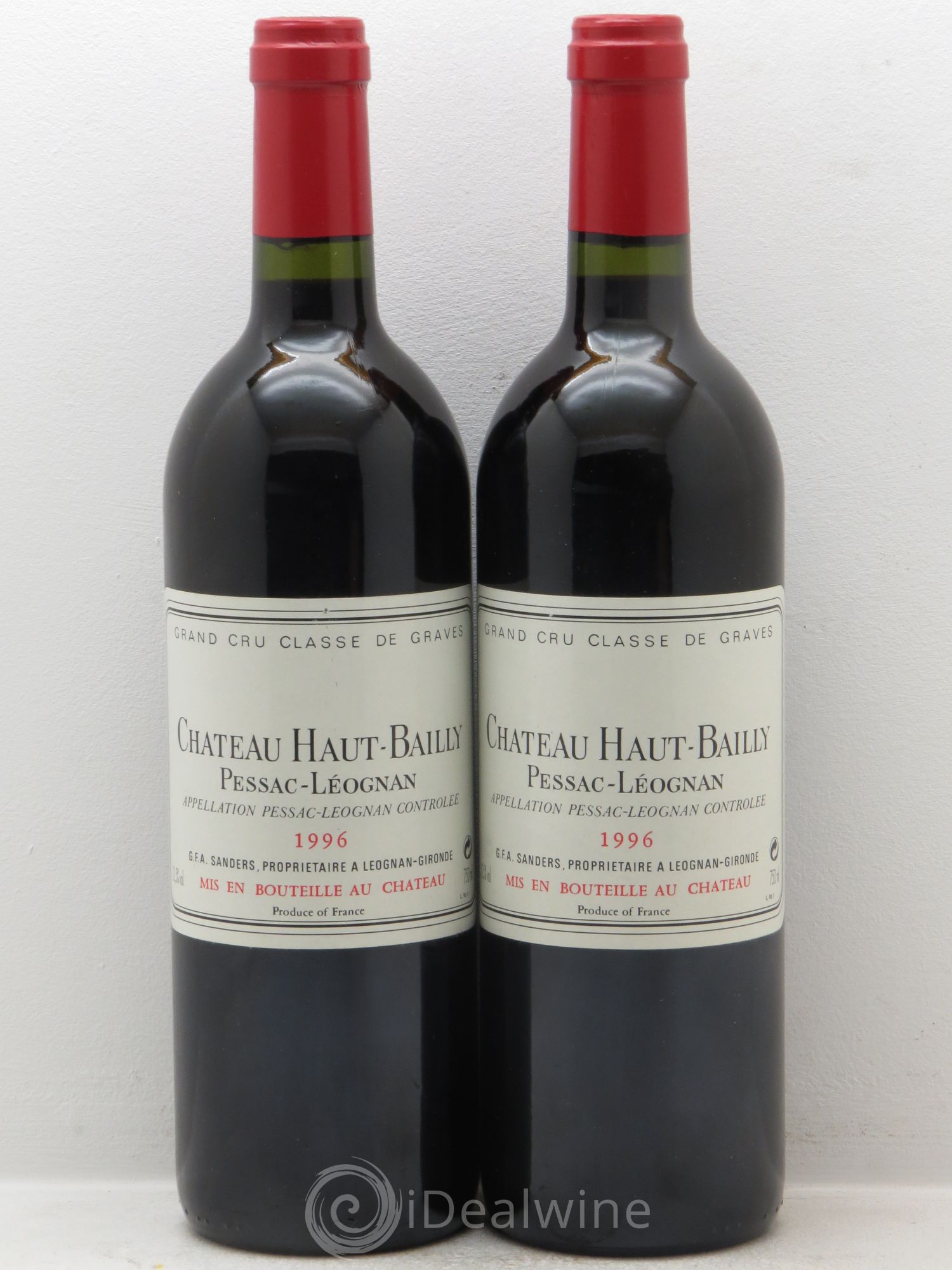 Château Haut-Bailly Cru Classé de Graves 1996 - Lot de 2 bouteilles - 0
