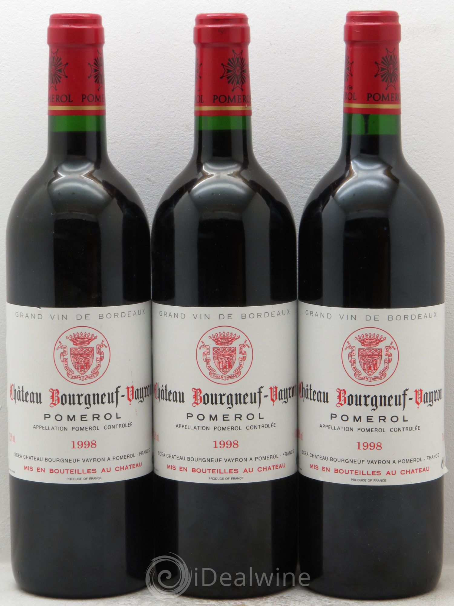Château Bourgneuf Vayron 1998 - Lot de 3 bouteilles - 0