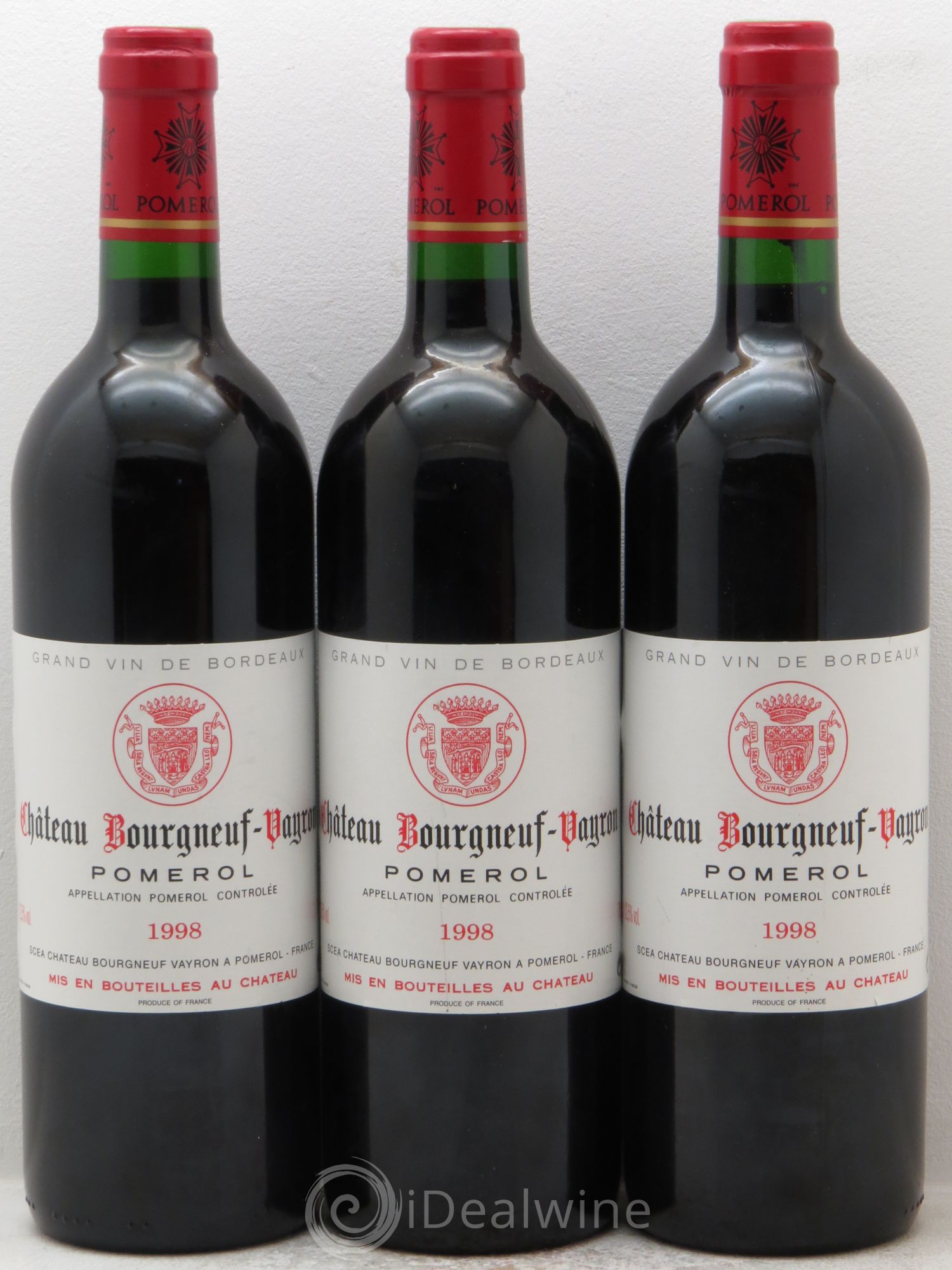 Château Bourgneuf Vayron 1998 - Lot de 3 bouteilles - 0