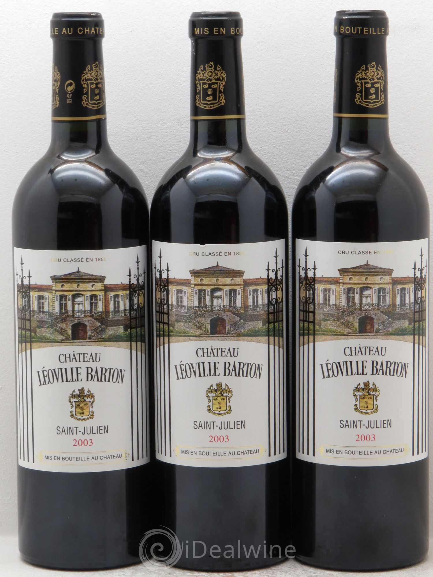 Château Léoville Barton 2ème Grand Cru Classé 2003 - Lot de 3 bouteilles - 0