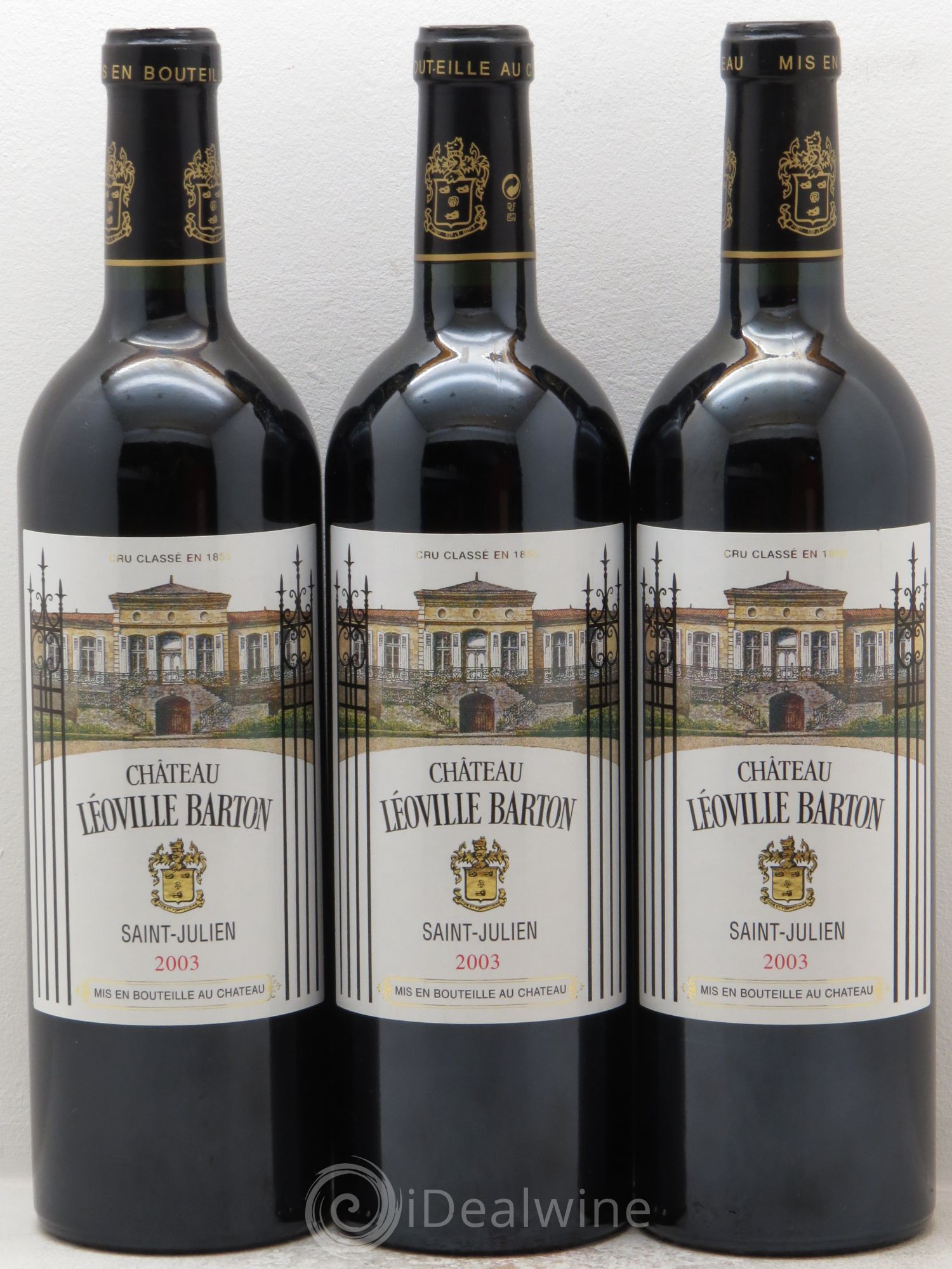 Château Léoville Barton 2ème Grand Cru Classé 2003 - Lot de 3 bouteilles - 0