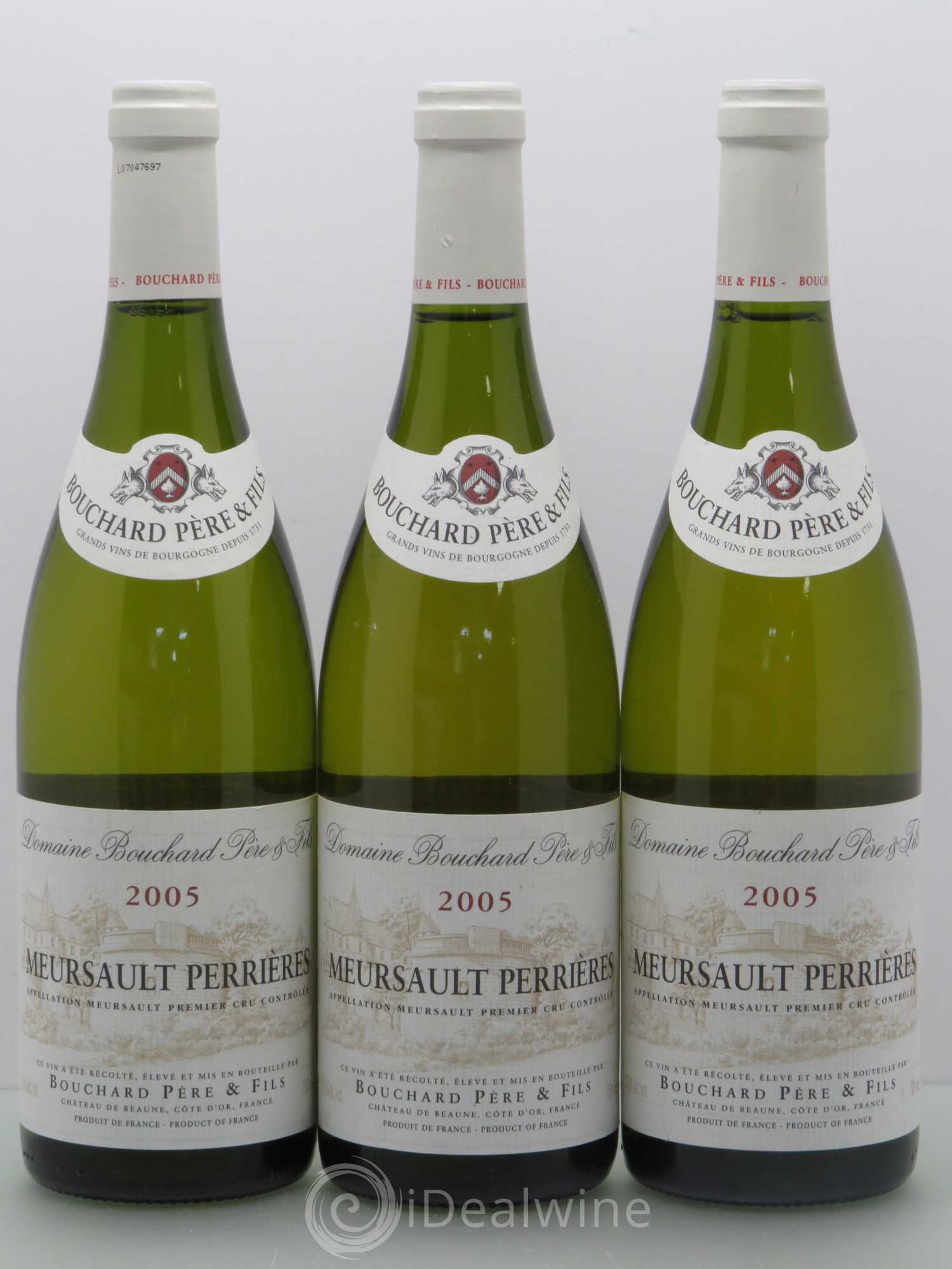Meursault 1er Cru Perrières Bouchard Père & Fils 2005 - Lot de 3 bouteilles - 0