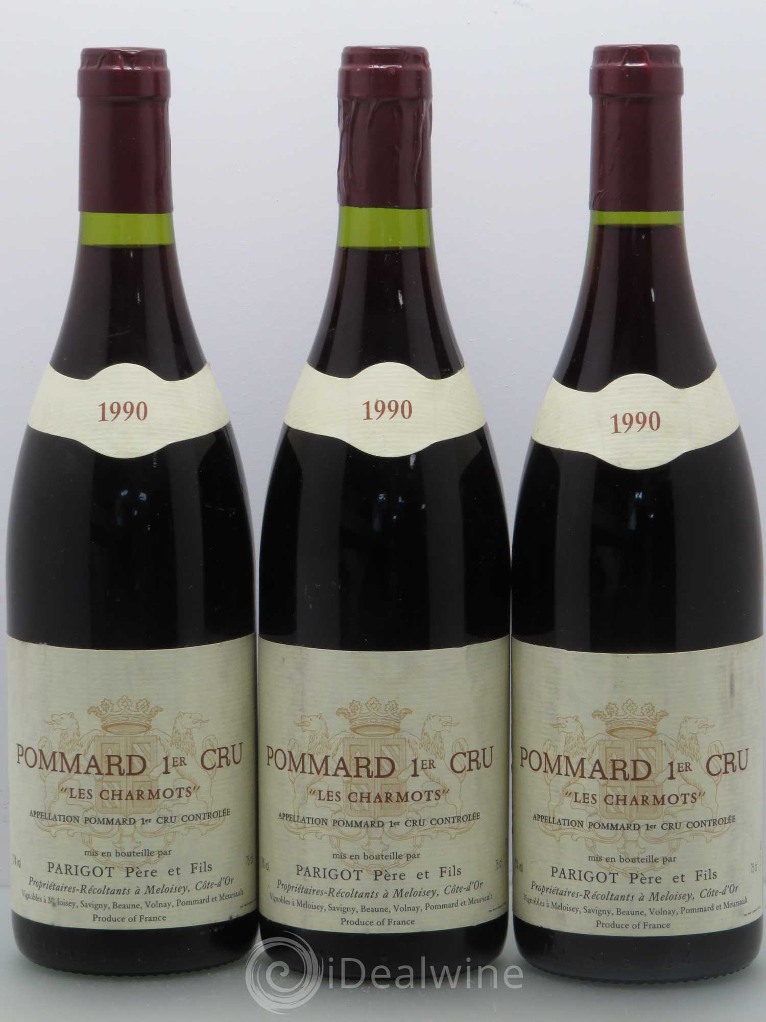 Pommard 1er Cru Les Charmots Parigot & Fils 1990 - Posten von 3 Flaschen - 0
