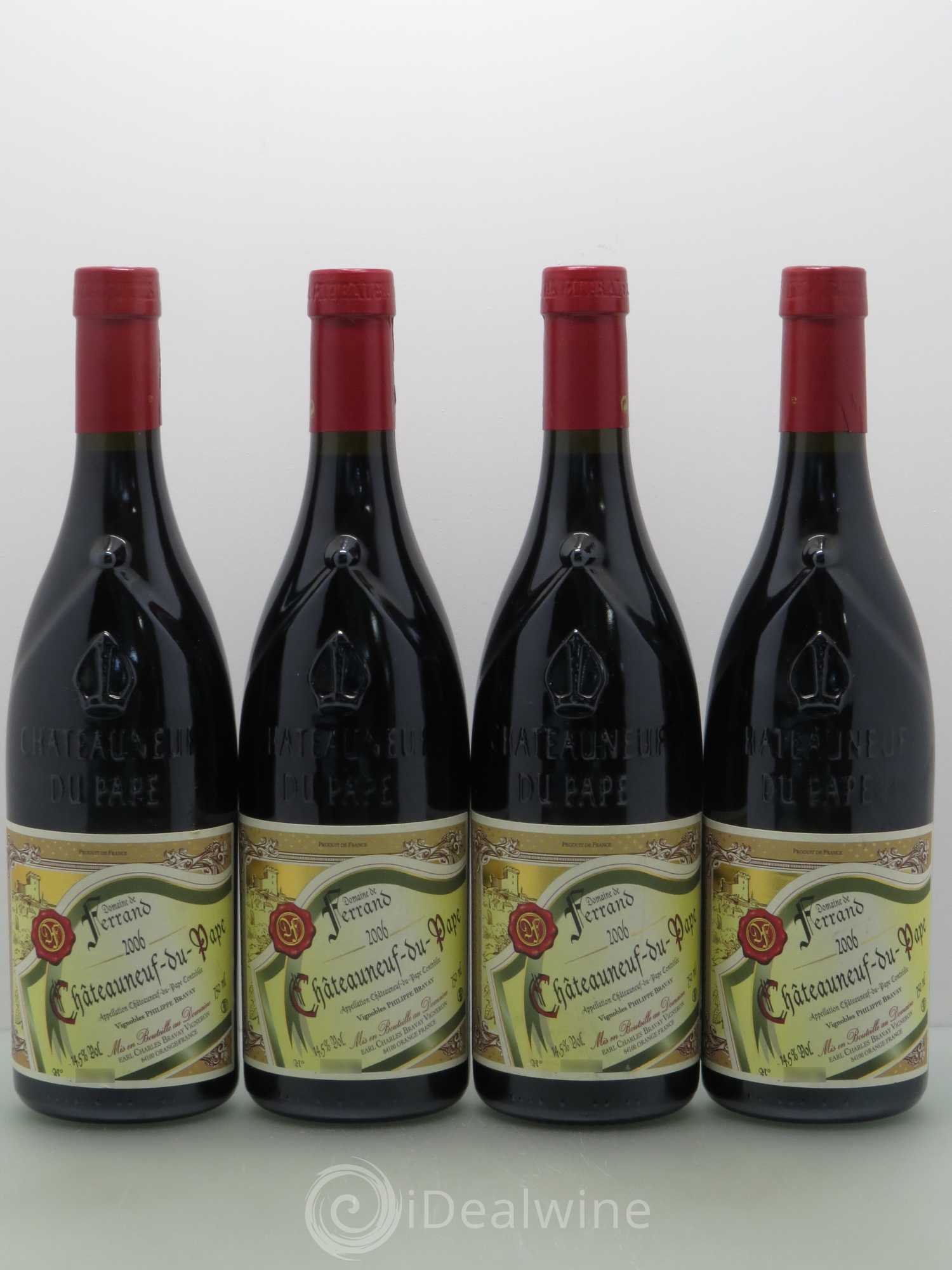 Châteauneuf-du-Pape Ferrand Philippe Bravay 2006 - Lot de 4 bouteilles - 0