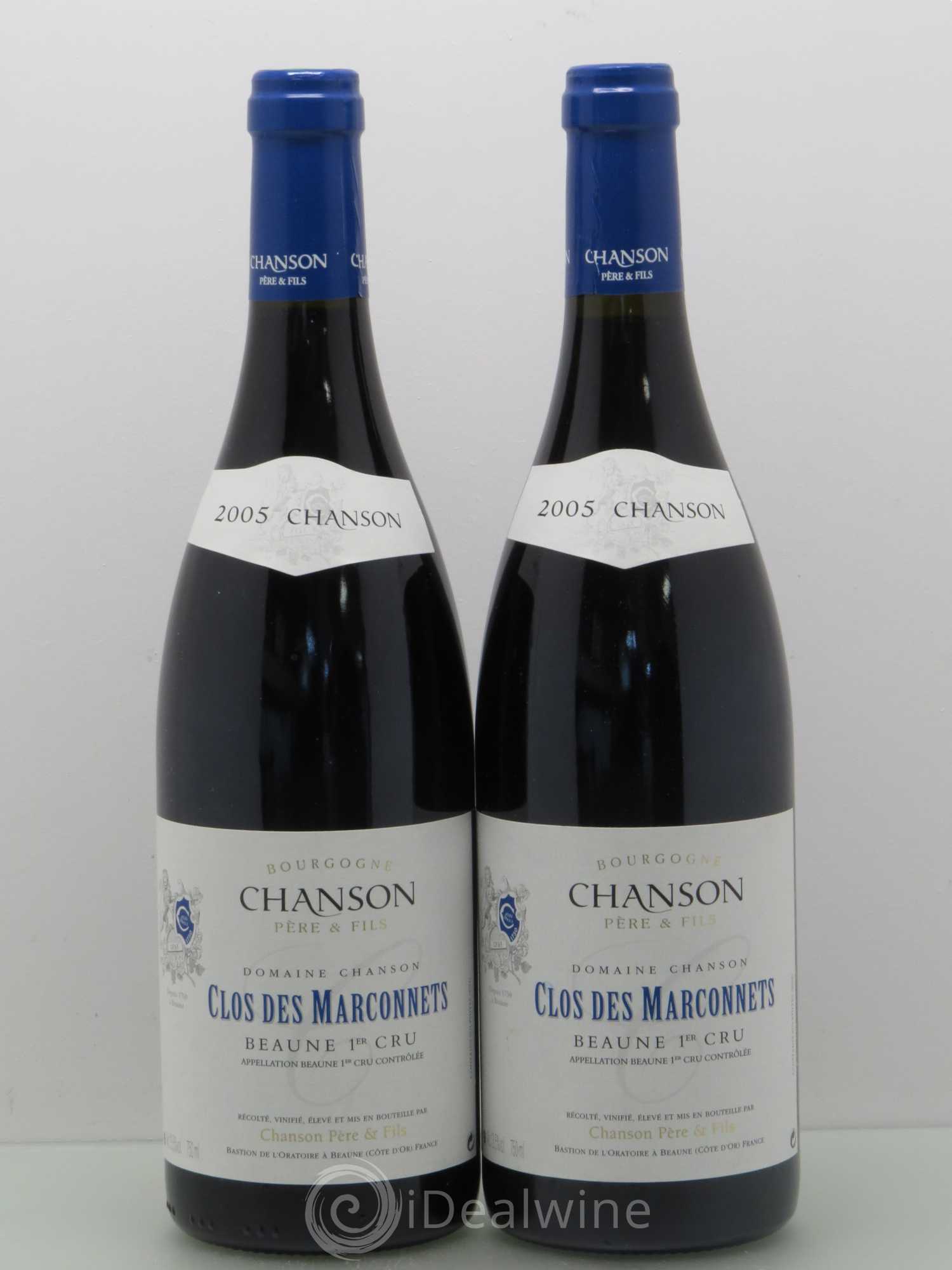 Beaune 1er Cru Clos Des Marconnets Chanson 2005 - Lot de 2 bouteilles - 0