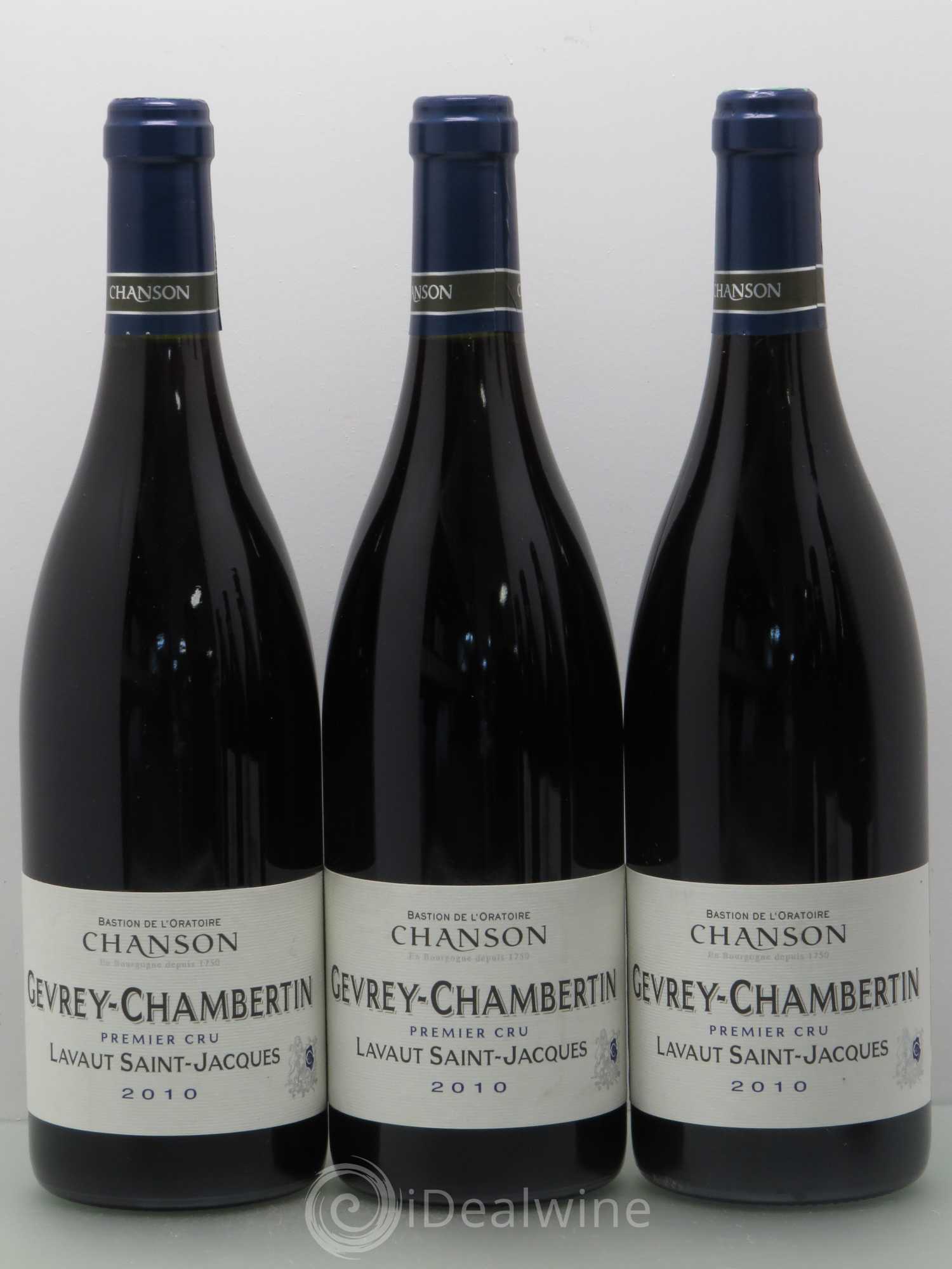 Gevrey-Chambertin 1er Cru Lavaux Saint Jacques Chanson 2010 - Posten von 6 Flaschen - 1