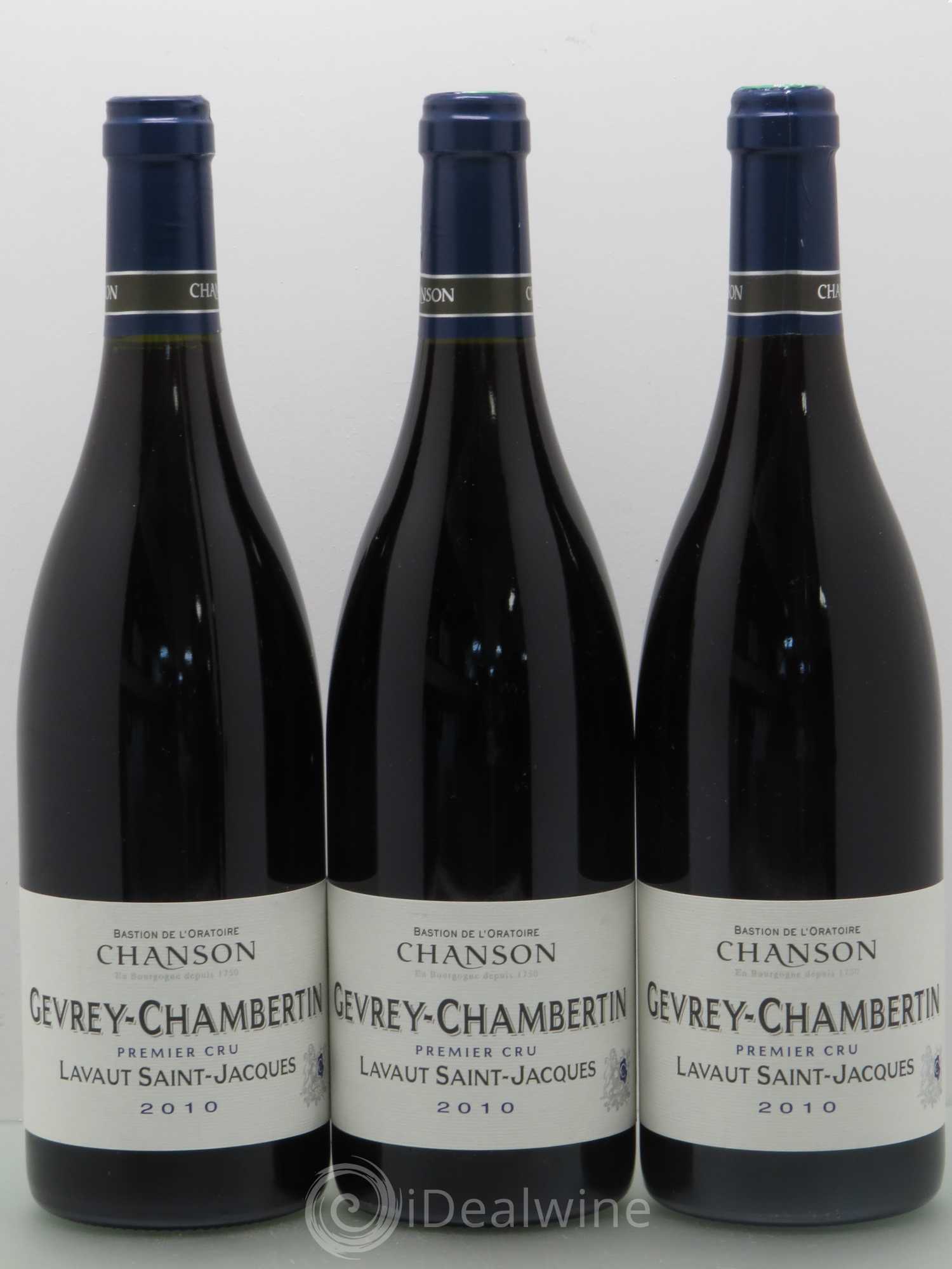 Gevrey-Chambertin 1er Cru Lavaux Saint Jacques Chanson 2010 - Posten von 6 Flaschen - 2