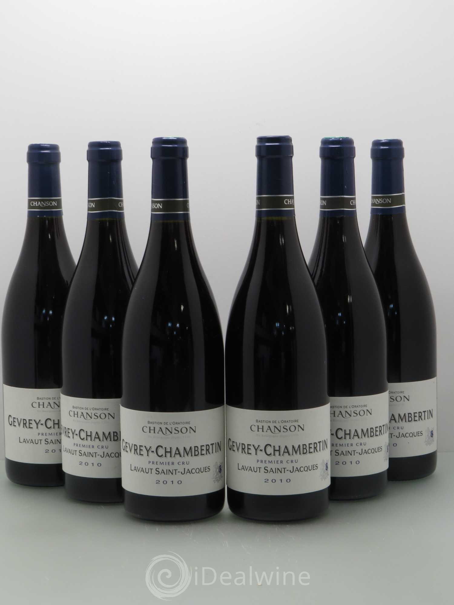 Gevrey-Chambertin 1er Cru Lavaux Saint Jacques Chanson 2010 - Posten von 6 Flaschen - 0
