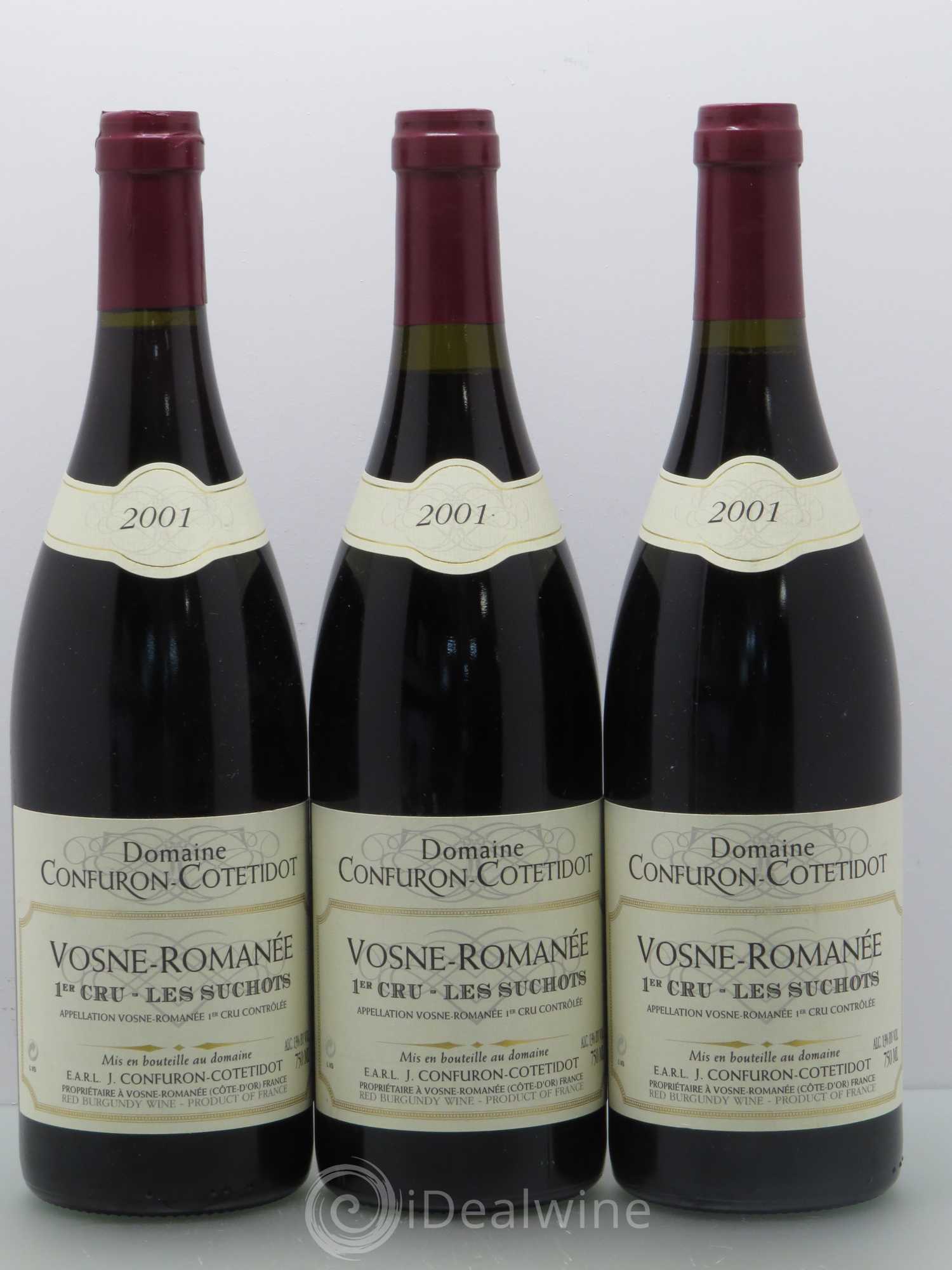 Vosne-Romanée 1er Cru Les Suchots Confuron-Cotetidot 2001 - Lot de 3 bouteilles - 0