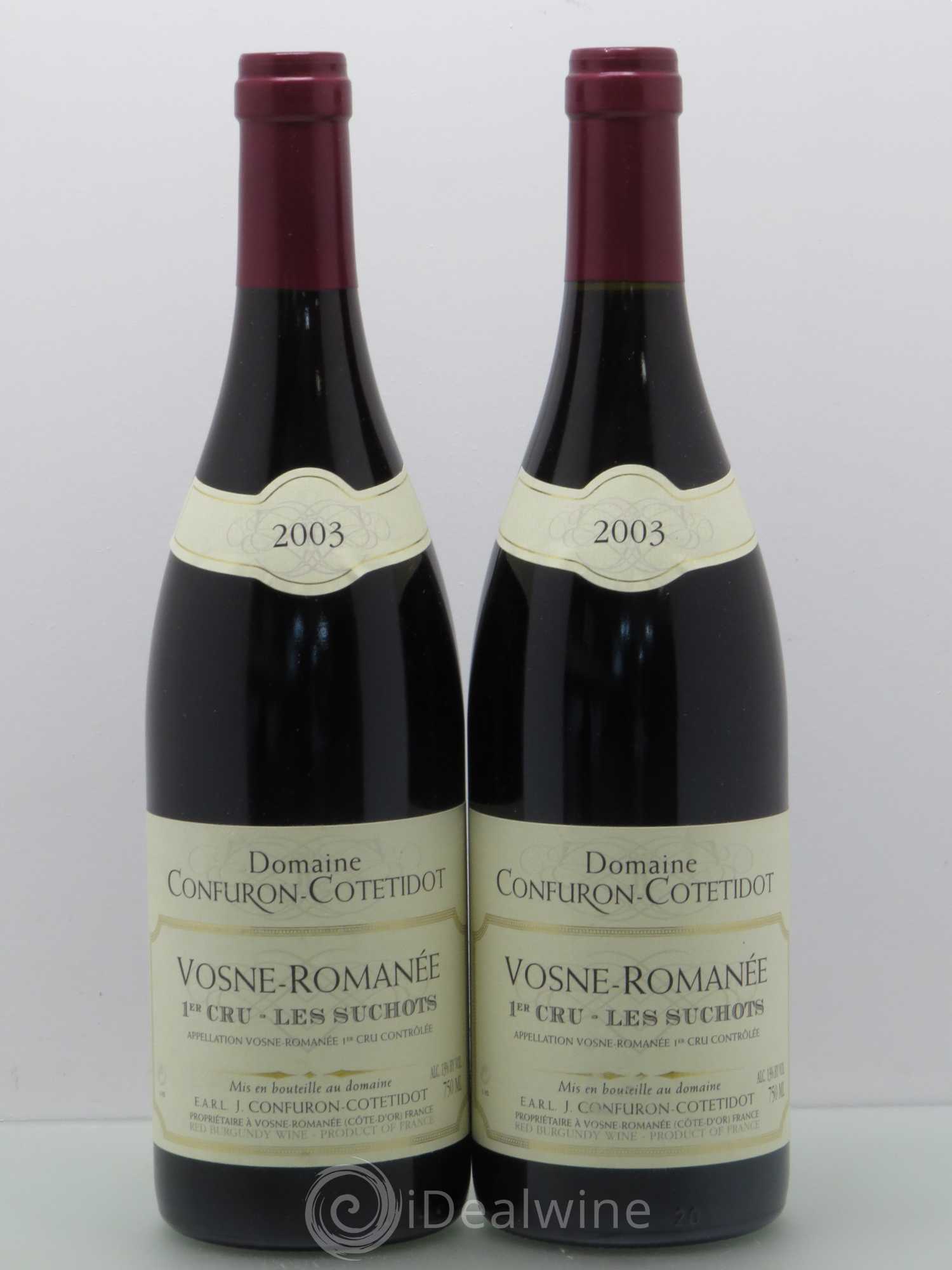 Vosne-Romanée 1er Cru Les Suchots Confuron-Cotetidot 2003 - Lot de 2 bouteilles - 0