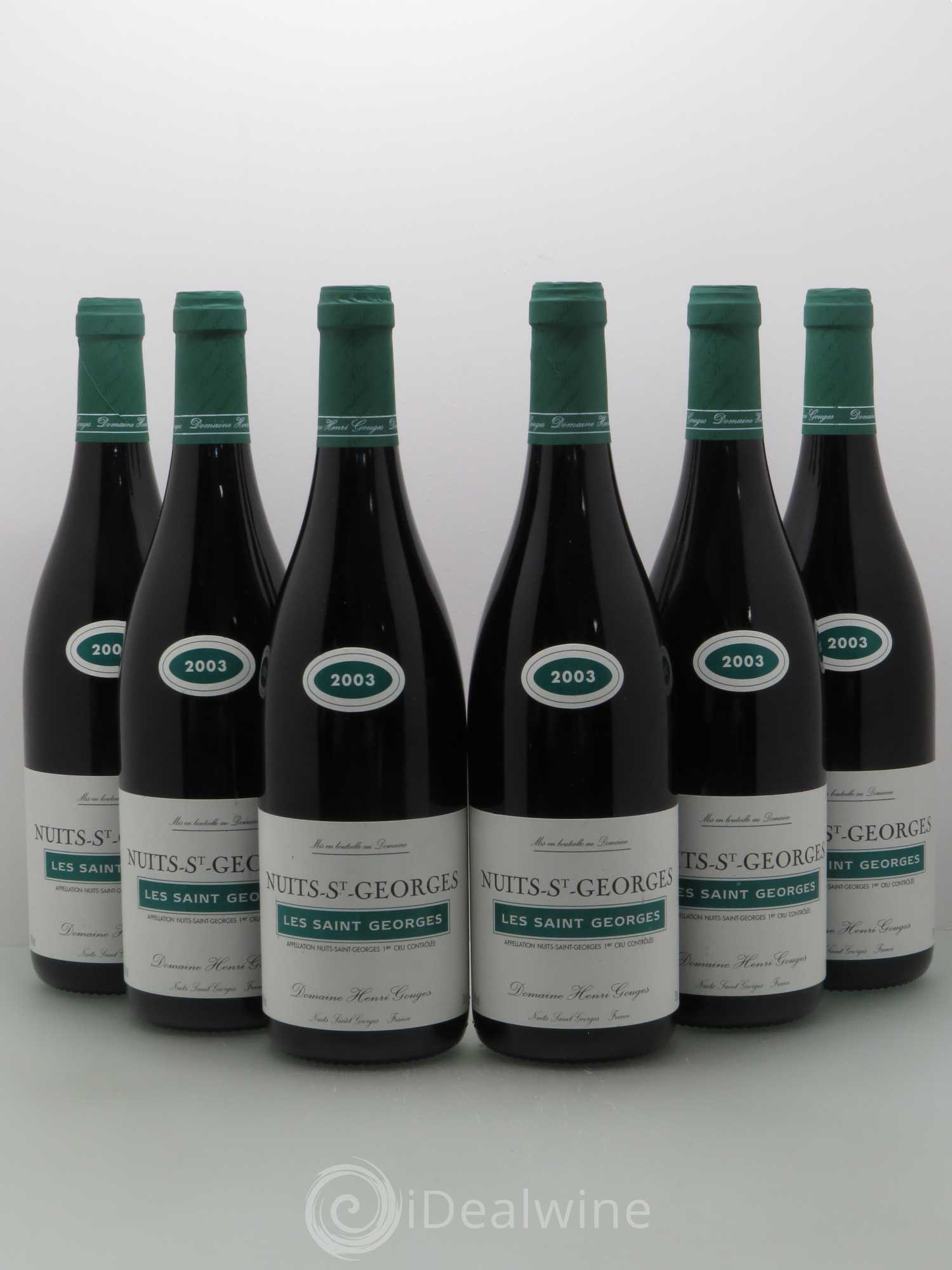 Nuits-Saint-Georges 1er Cru Les Saints Georges Henri Gouges 2003 - Lot de 6 bouteilles - 0
