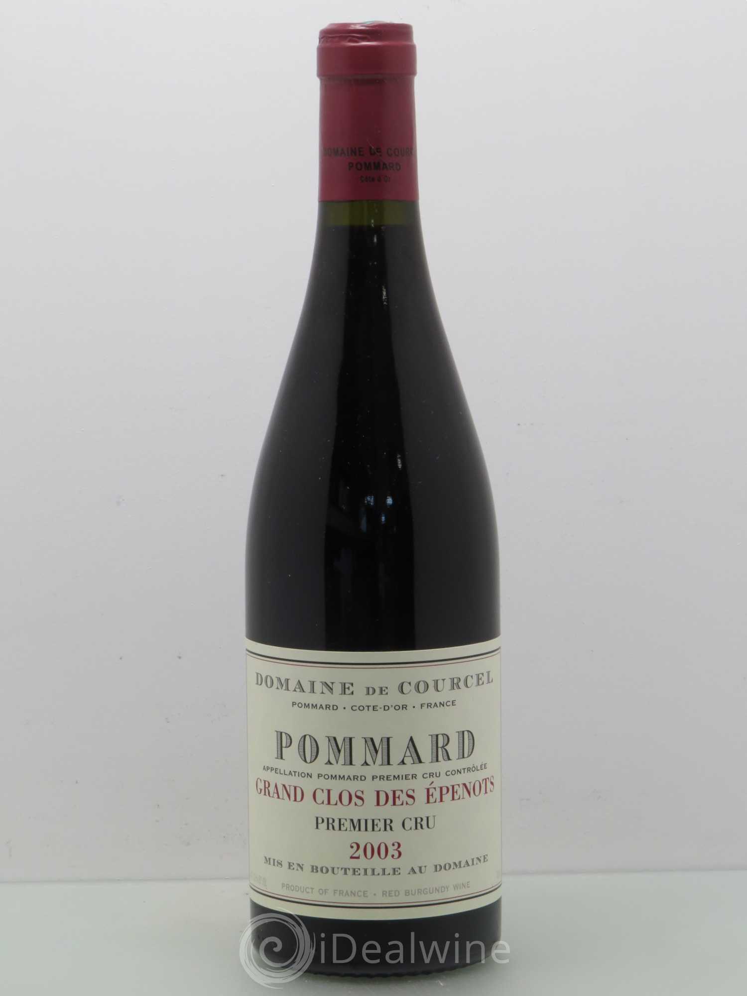 Pommard 1er Cru Grand Clos des Epenots de Courcel (Domaine) 2003 - Lot de 1 bouteille - 0
