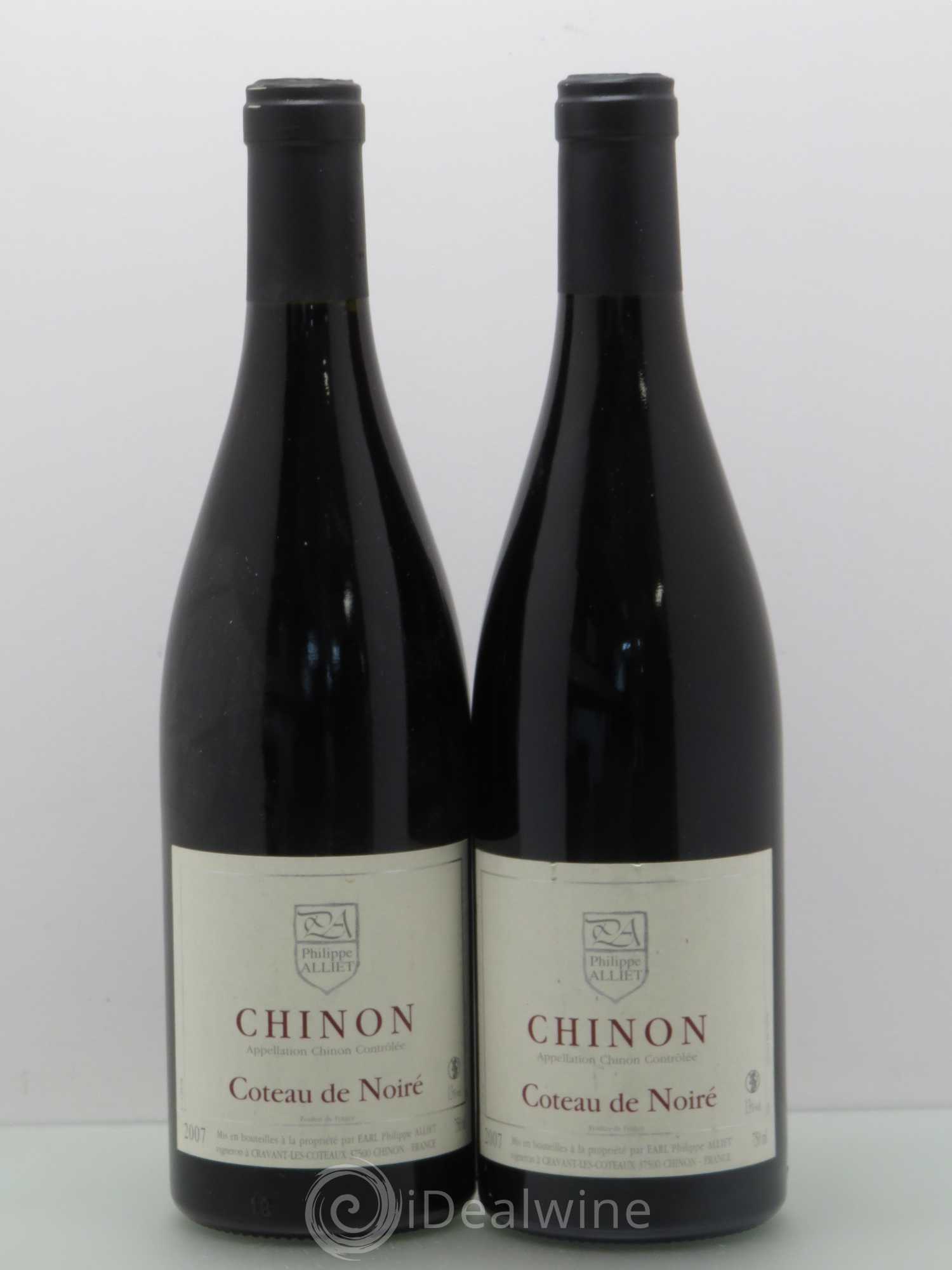 Chinon Coteau de Noiré Philippe Alliet 2007 - Lot de 2 bouteilles - 0