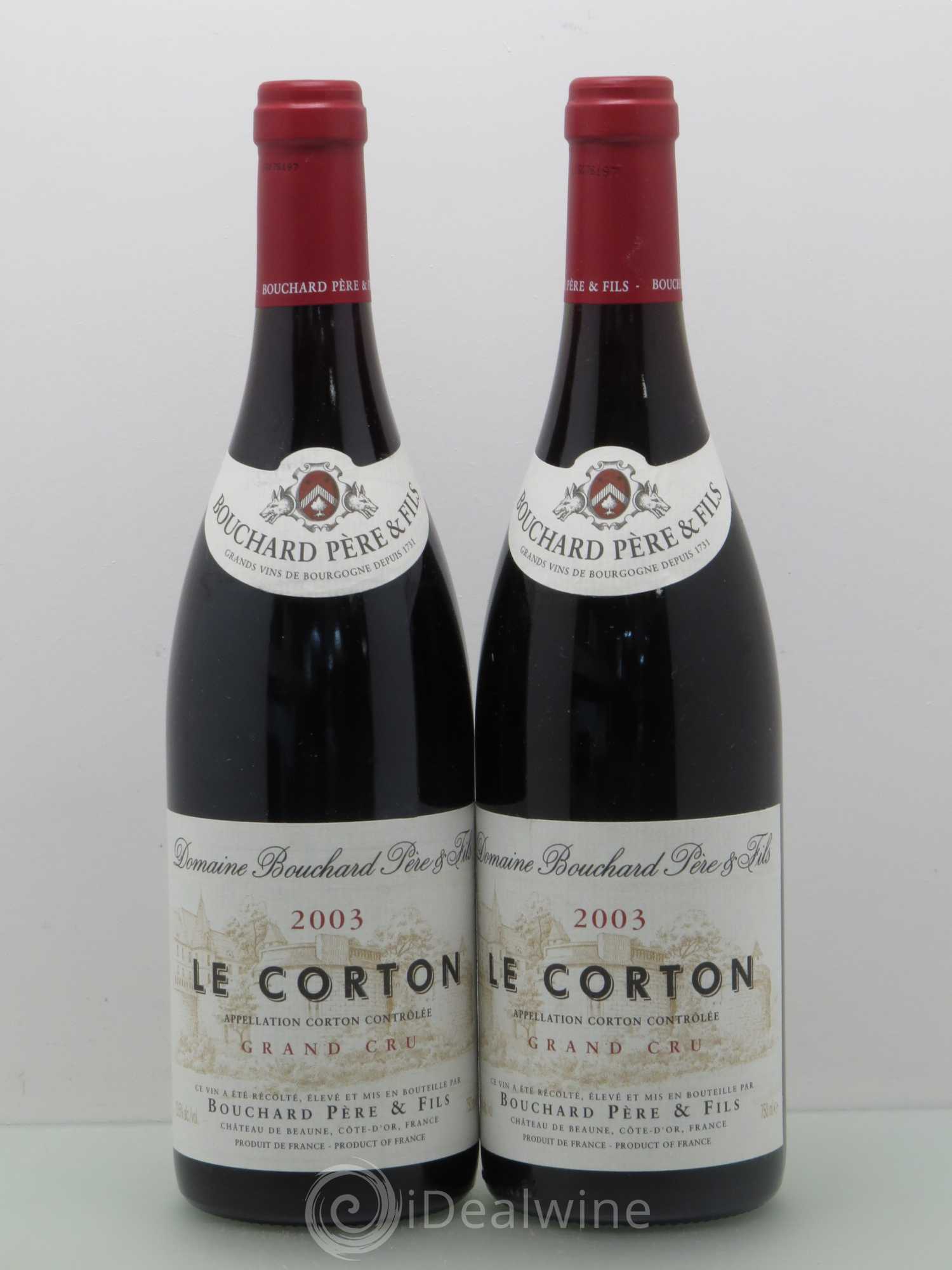 Corton Grand Cru Le Corton Bouchard Père & Fils 2003 - Lot de 2 bouteilles - 0