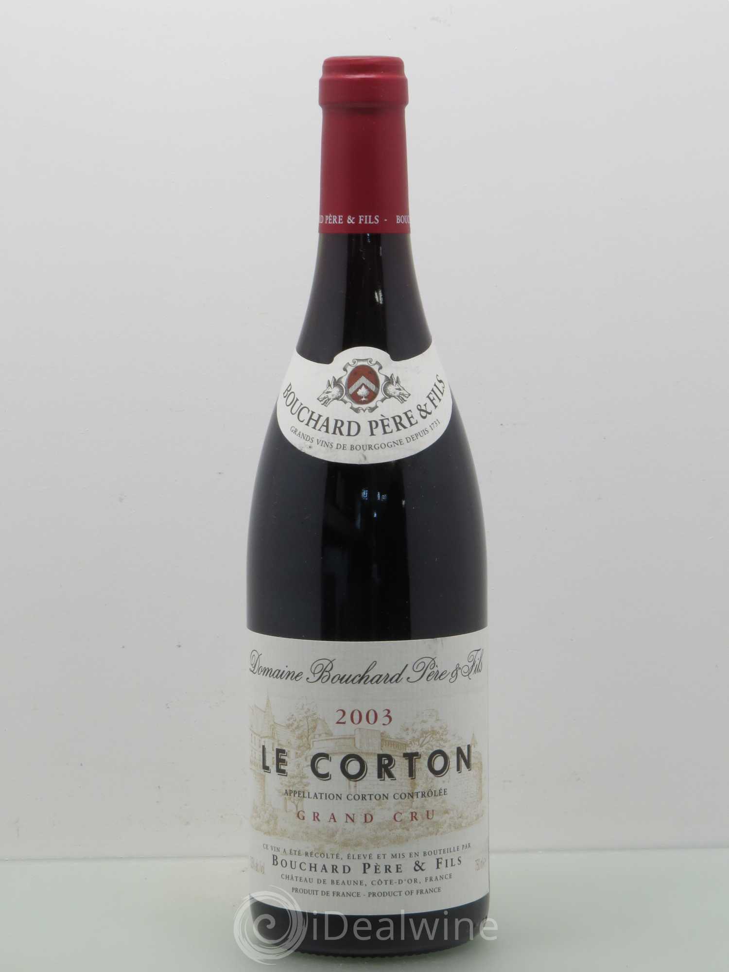 Corton Grand Cru Le Corton Bouchard Père & Fils 2003 - Lot de 1 bouteille - 0