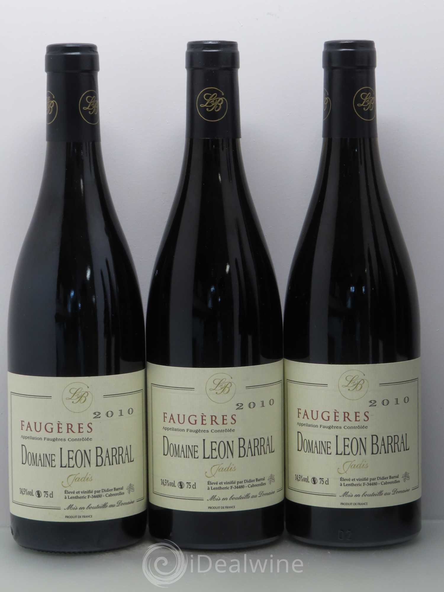 Faugères Jadis Domaine Léon Barral 2010 - Lot de 6 bouteilles - 1