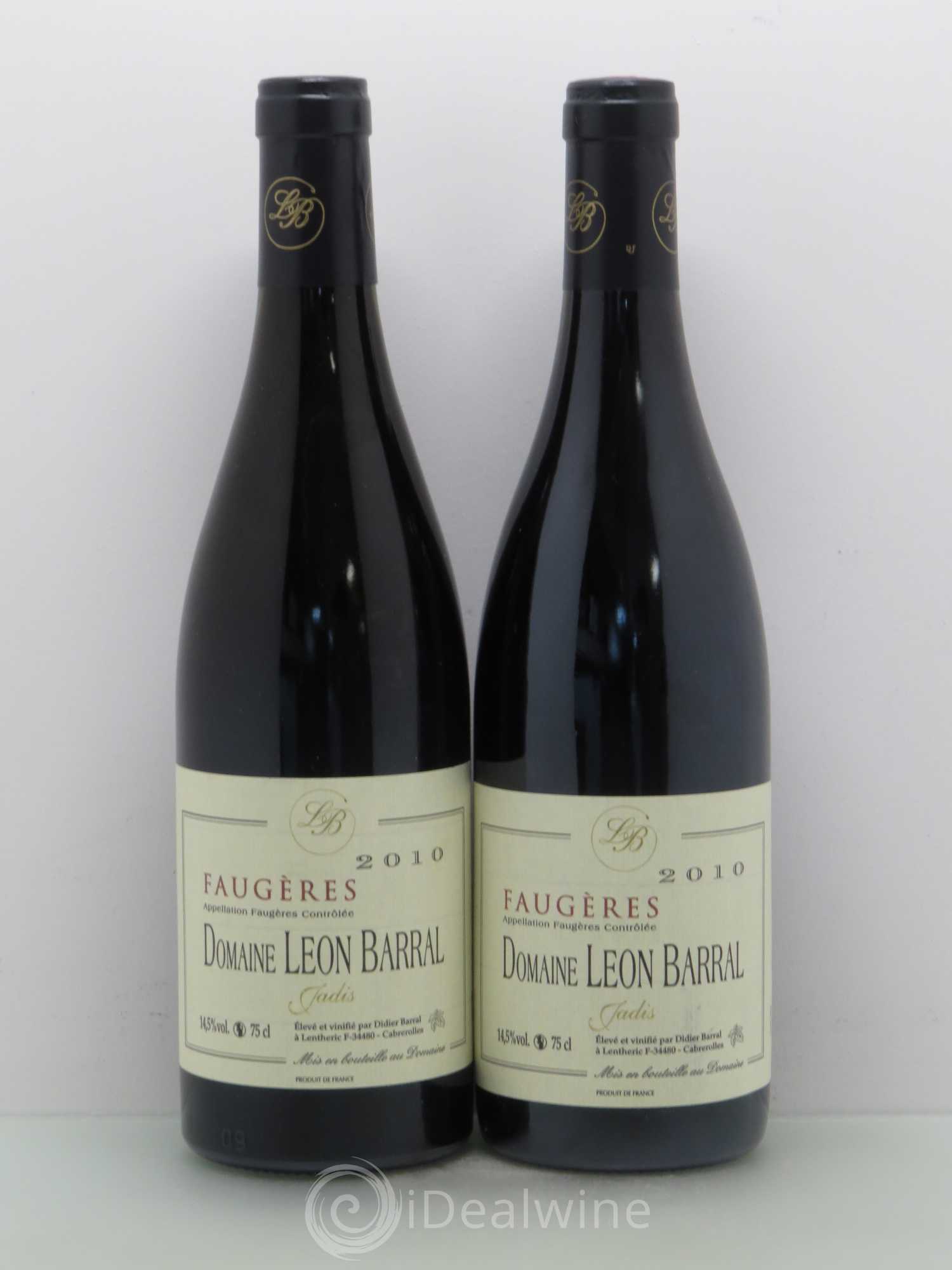 Faugères Jadis Domaine Léon Barral 2010 - Lot de 2 bouteilles - 0