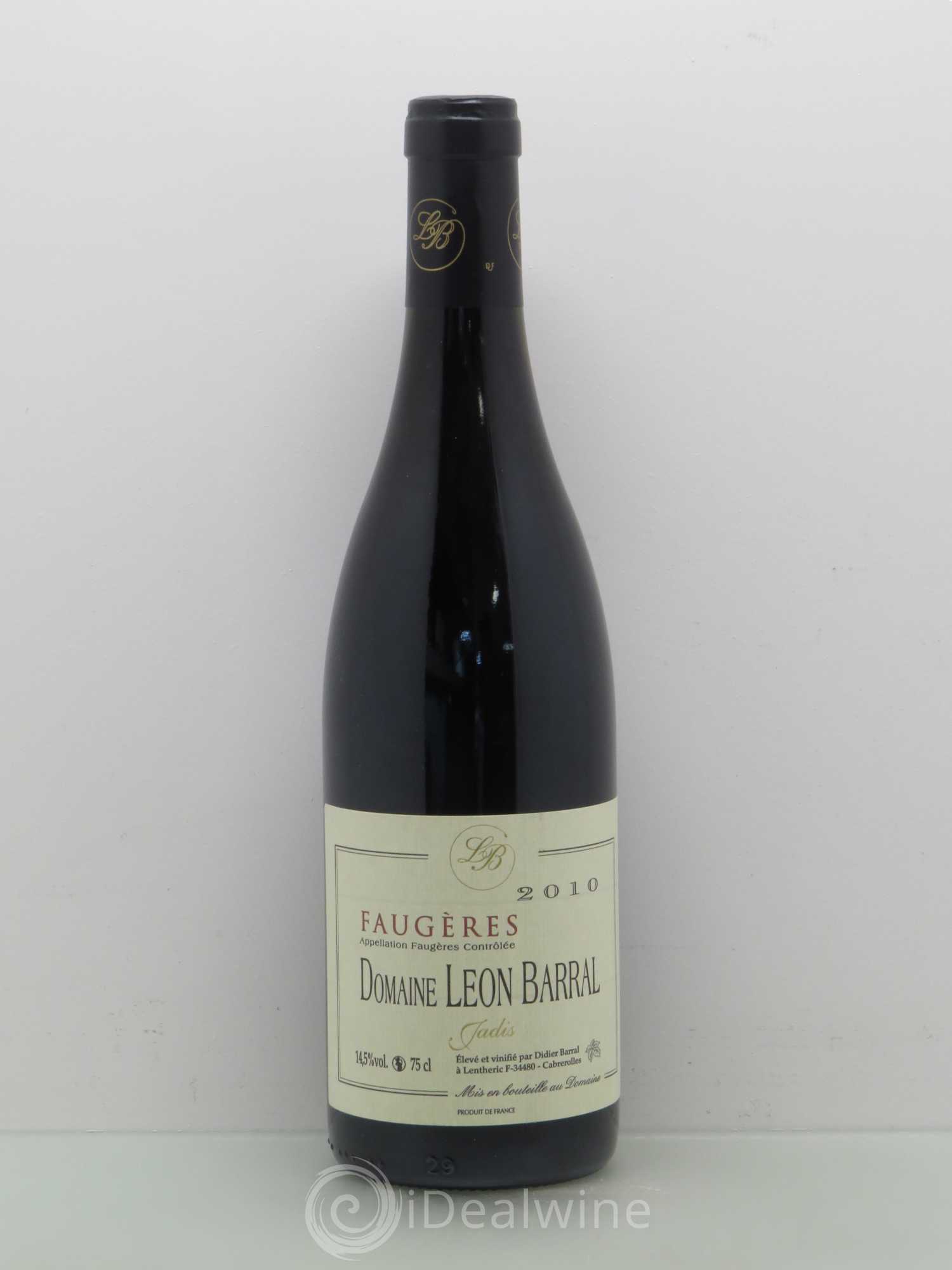 Faugères Jadis Domaine Léon Barral 2010 - Lot de 1 bouteille - 0
