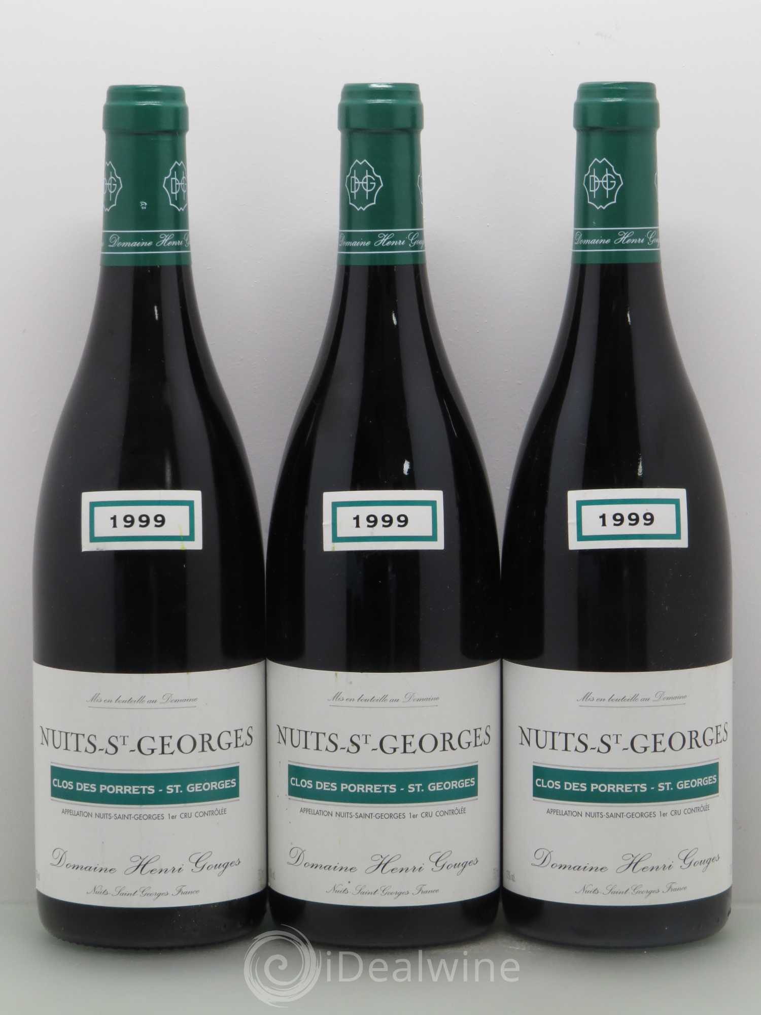 Nuits-Saint-Georges 1er Cru Clos des Porrets St Georges Henri Gouges 1999 - Lot de 6 bouteilles - 2