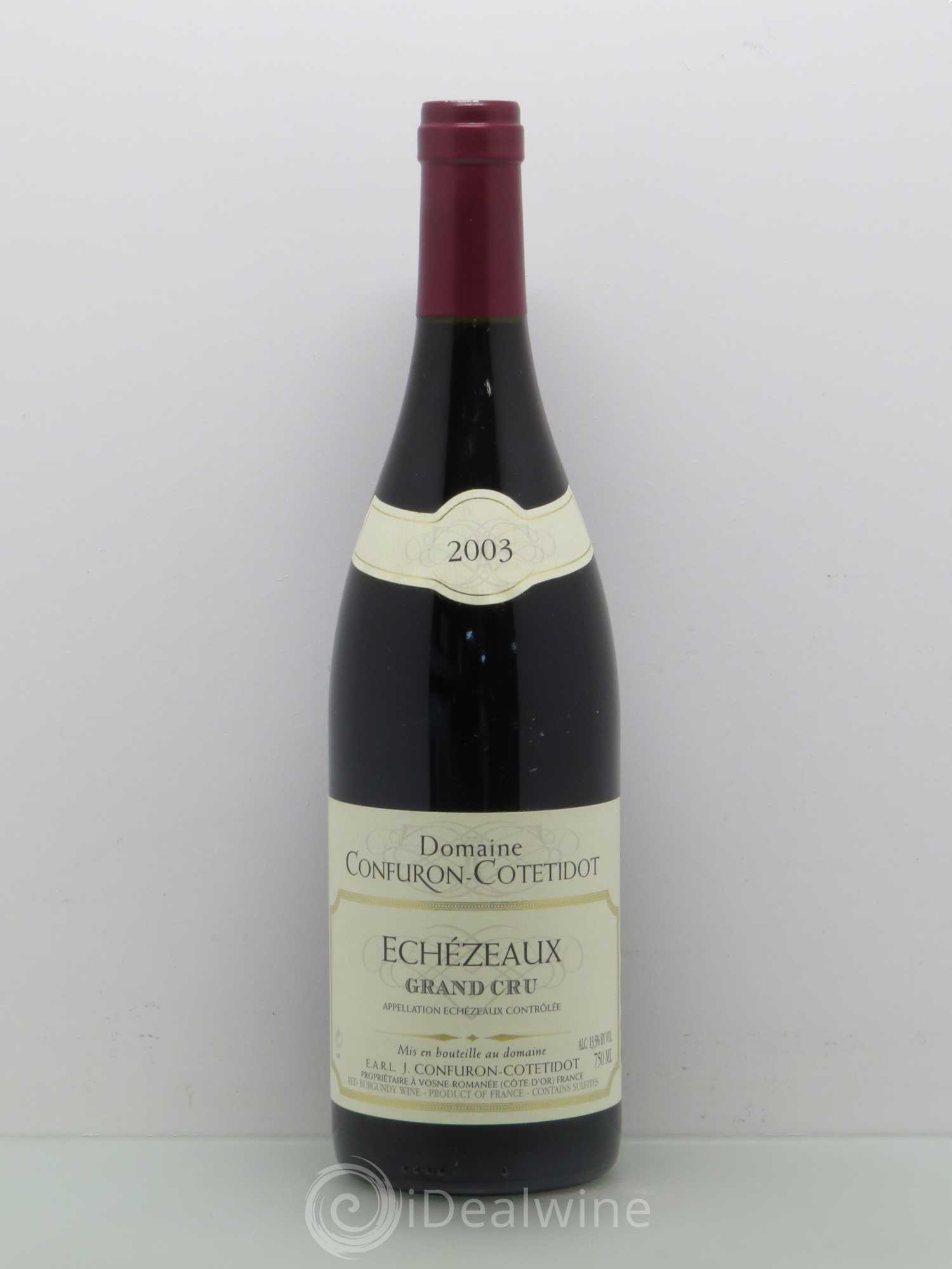 Echezeaux Grand Cru Confuron-Cotetidot 2003 - Lot de 1 bouteille - 0