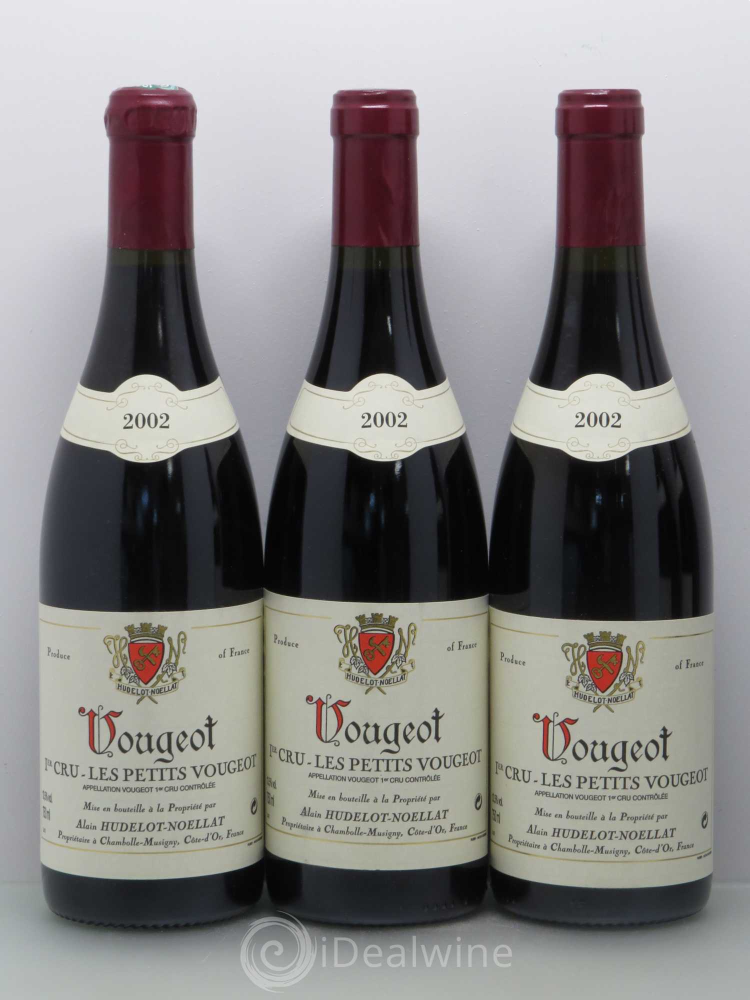 Vougeot 1er Cru Les Petits Vougeot Hudelot-Noëllat 2002 - Lot de 5 bouteilles - 1