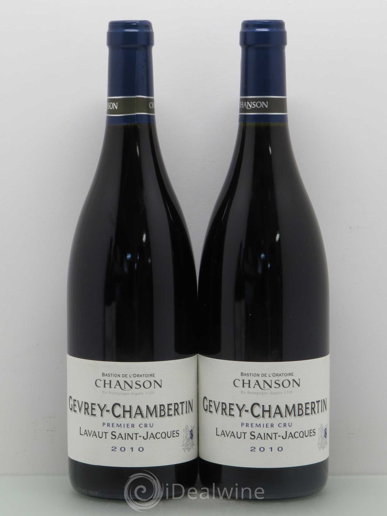 Gevrey-Chambertin 1er Cru Lavaux Saint Jacques Chanson 2010 - Posten von 4 Flaschen - 2