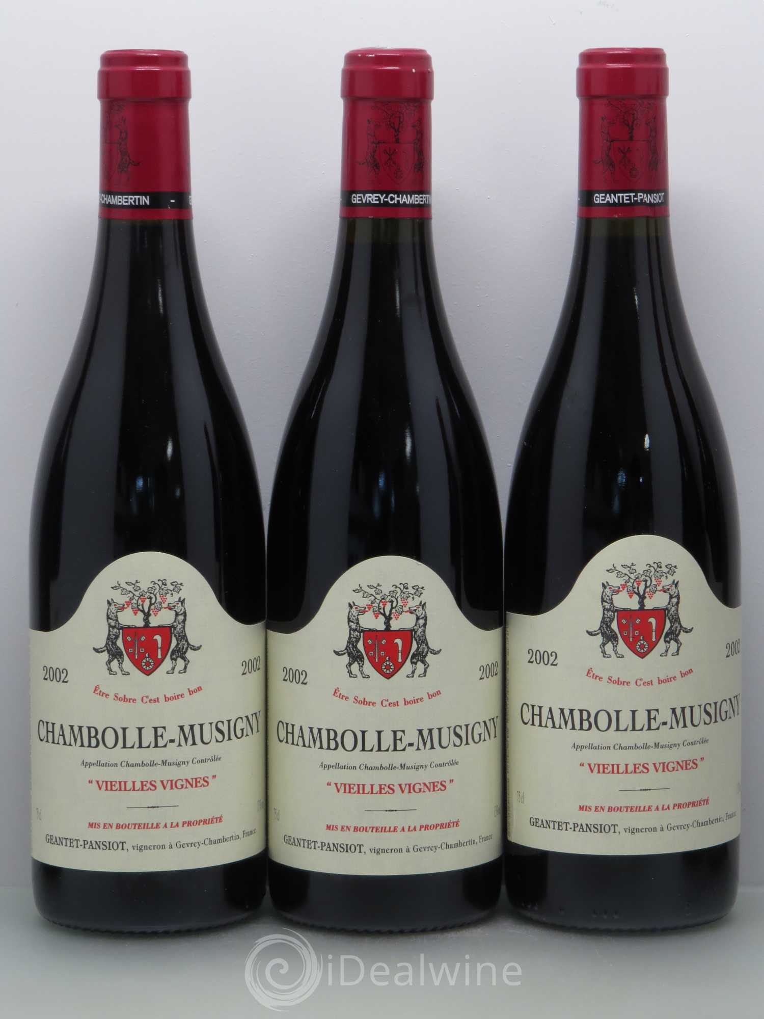 Chambolle-Musigny Vieilles vignes Geantet-Pansiot 2002 - Lot de 6 bouteilles - 1