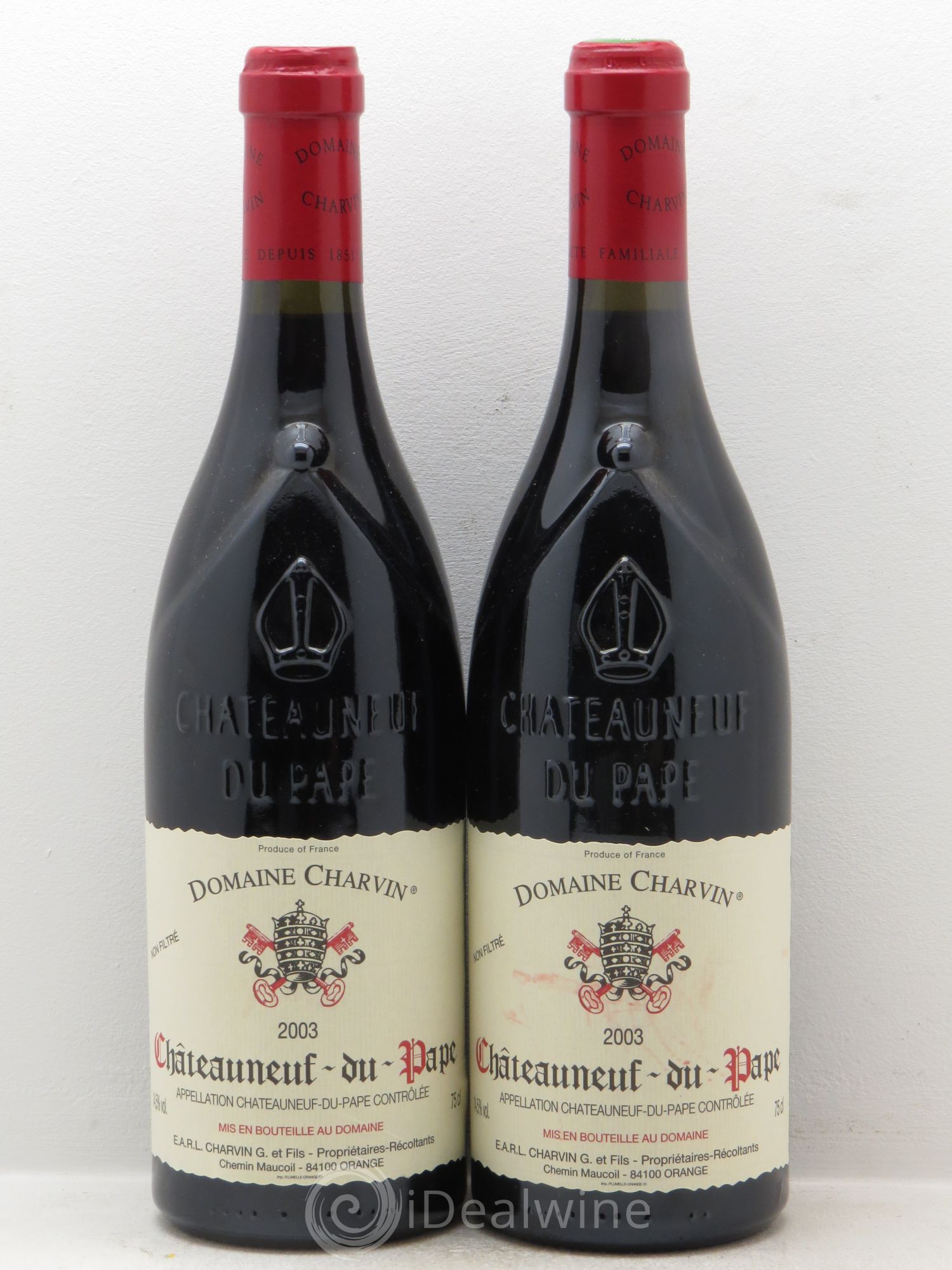 Châteauneuf-du-Pape Charvin (Domaine) 2003 - Lot de 2 bouteilles - 0