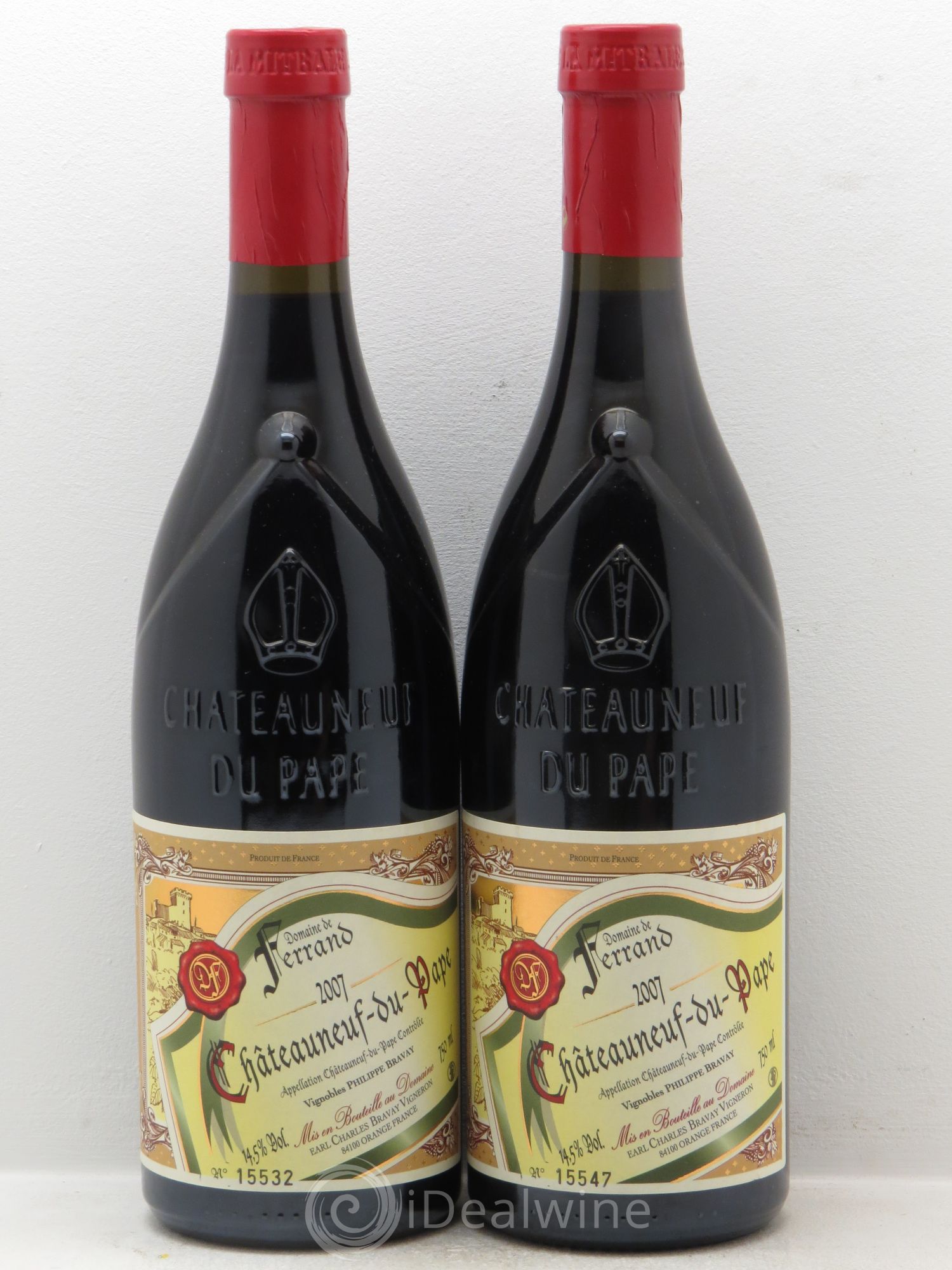 Châteauneuf-du-Pape Domaine de Ferrand 2007 - Lot de 2 bouteilles - 0