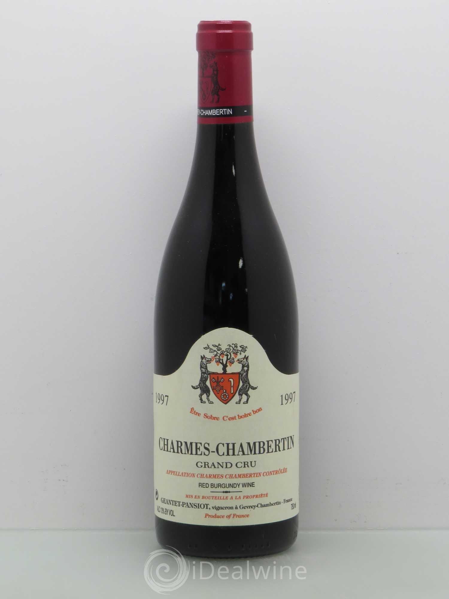 Charmes-Chambertin Grand Cru Geantet-Pansiot 1997 - Lot de 1 bouteille - 0