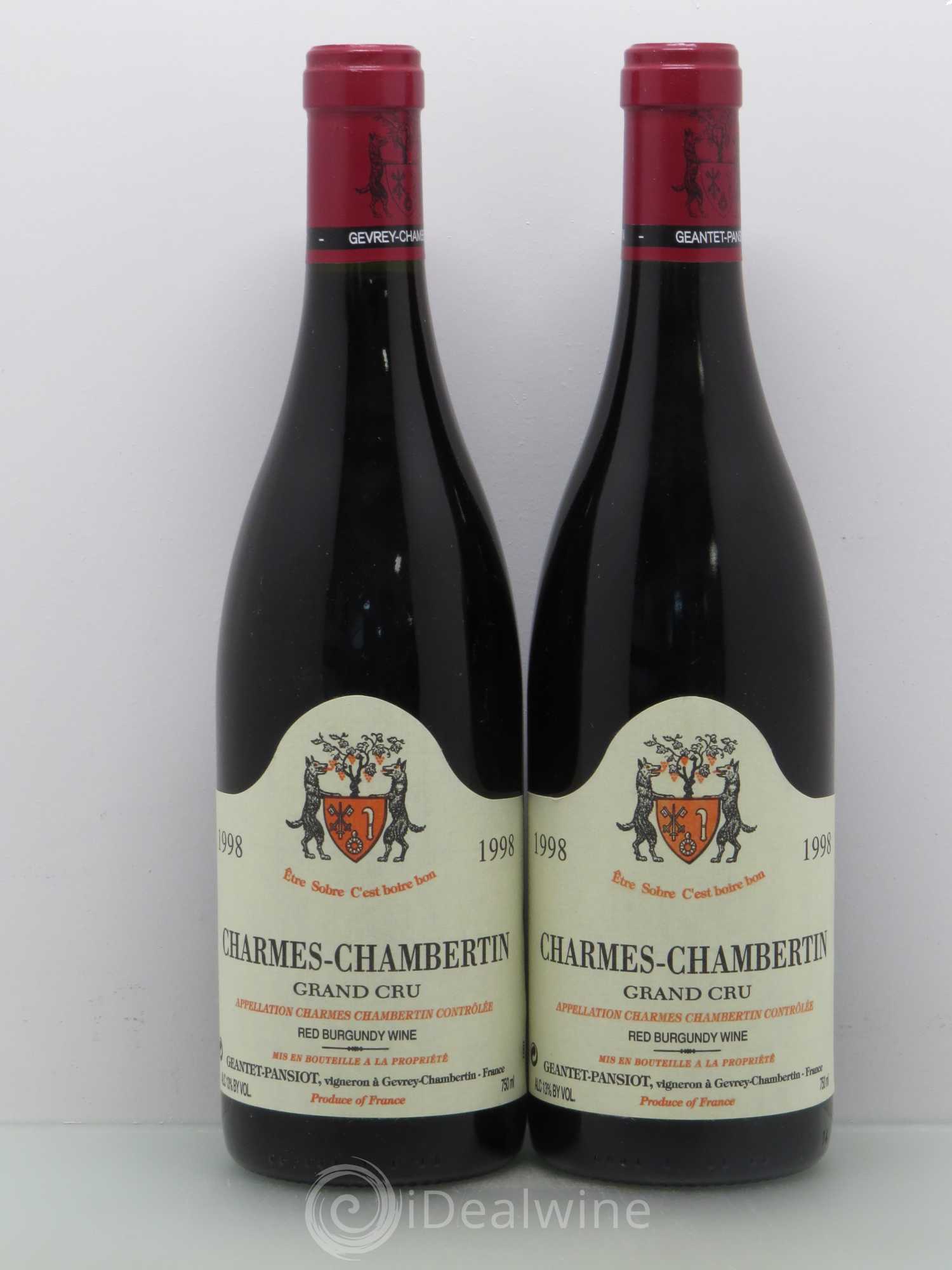 Charmes-Chambertin Grand Cru Geantet-Pansiot 1998 - Lot de 2 bouteilles - 0