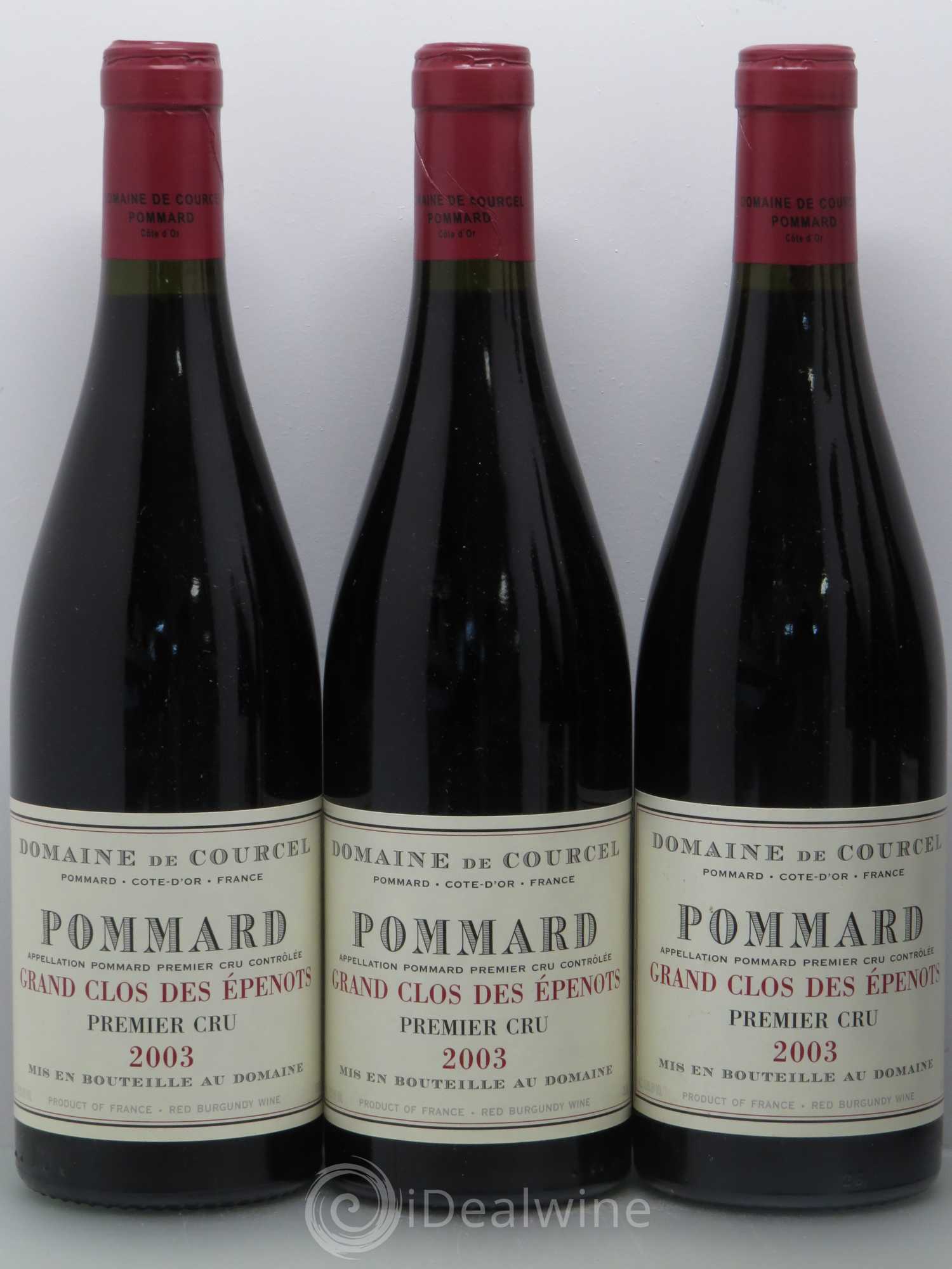 Pommard 1er Cru Grand Clos des Epenots de Courcel (Domaine) 2003 - Lot de 6 bouteilles - 1