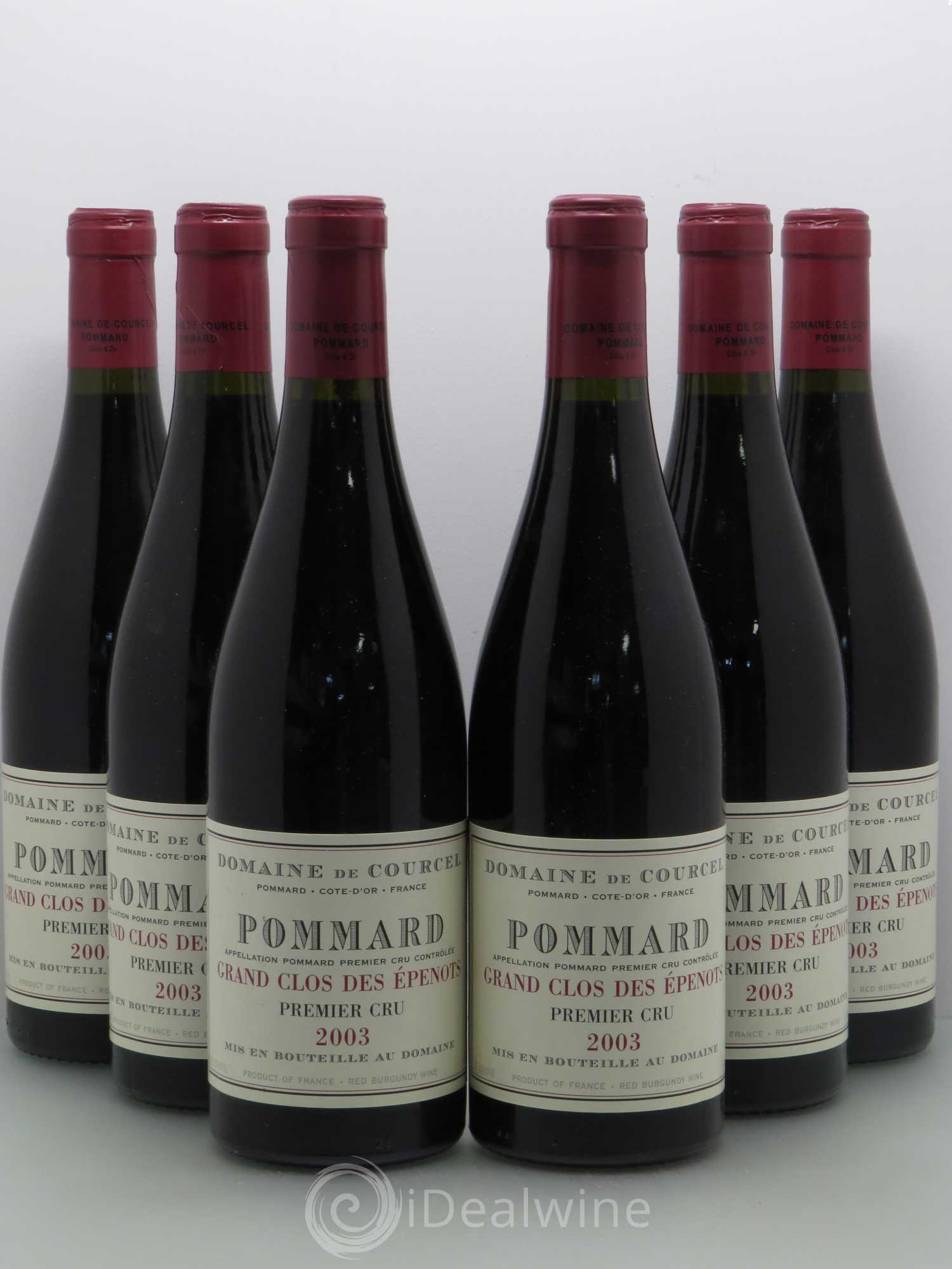 Pommard 1er Cru Grand Clos des Epenots de Courcel (Domaine) 2003 - Lot de 6 bouteilles - 0