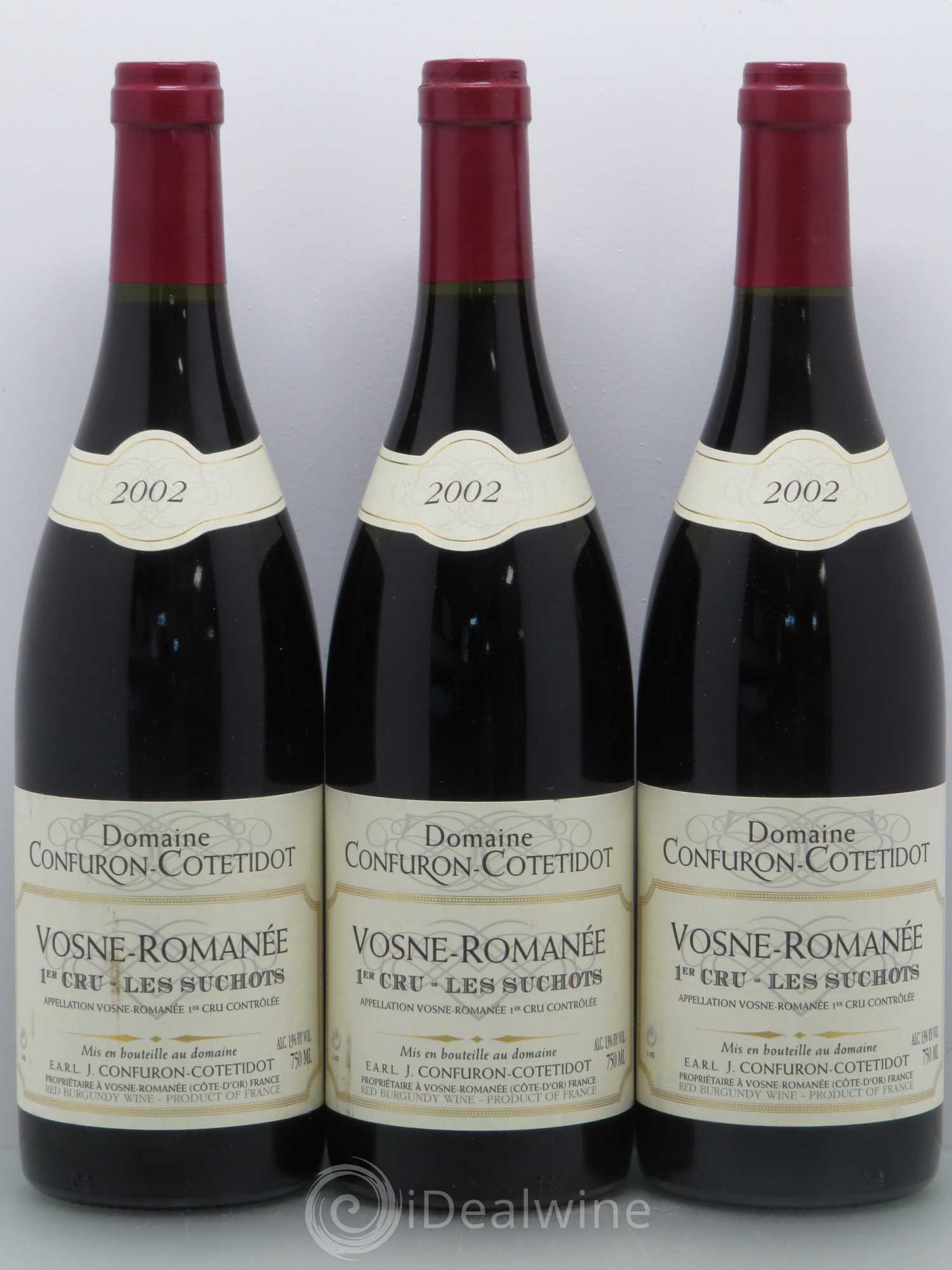 Vosne-Romanée 1er Cru Les Suchots Confuron-Cotetidot 2002 - Lot de 3 bouteilles - 0