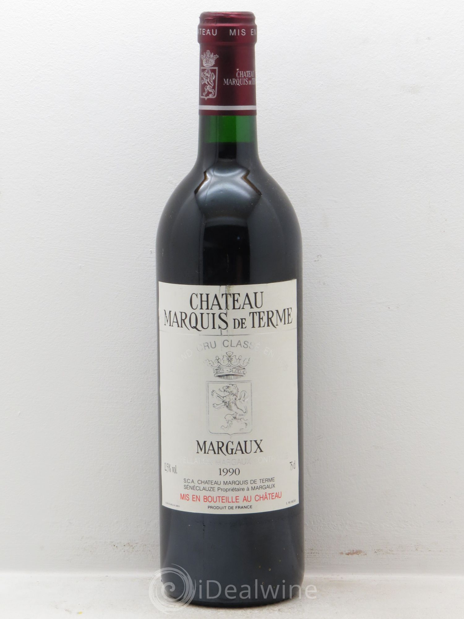 Château Marquis de Terme 4ème Grand Cru Classé 1990 - Lot de 1 bouteille - 0