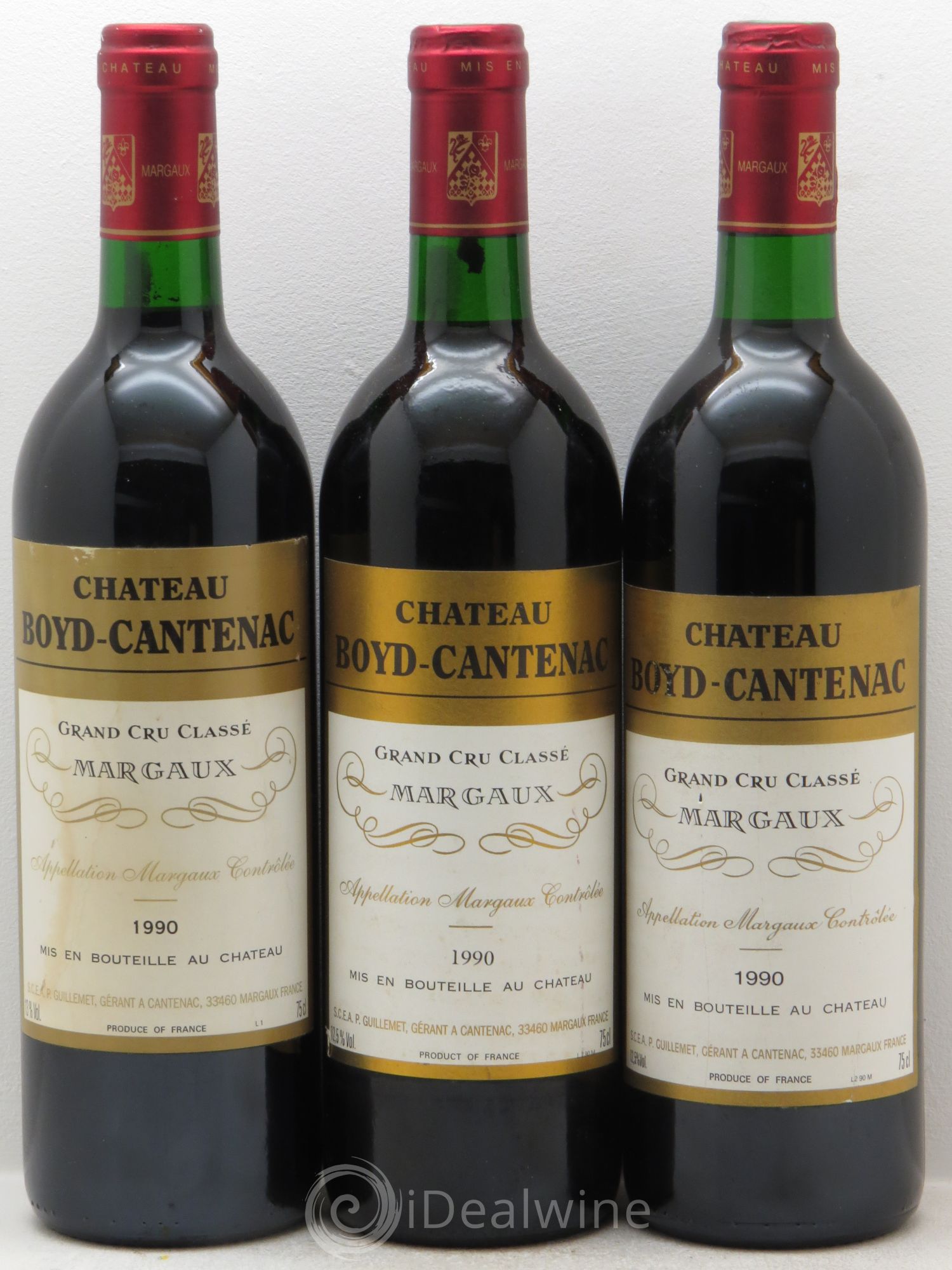 Château Boyd Cantenac 3ème Grand Cru Classé 1990 - Lot de 3 bouteilles - 0