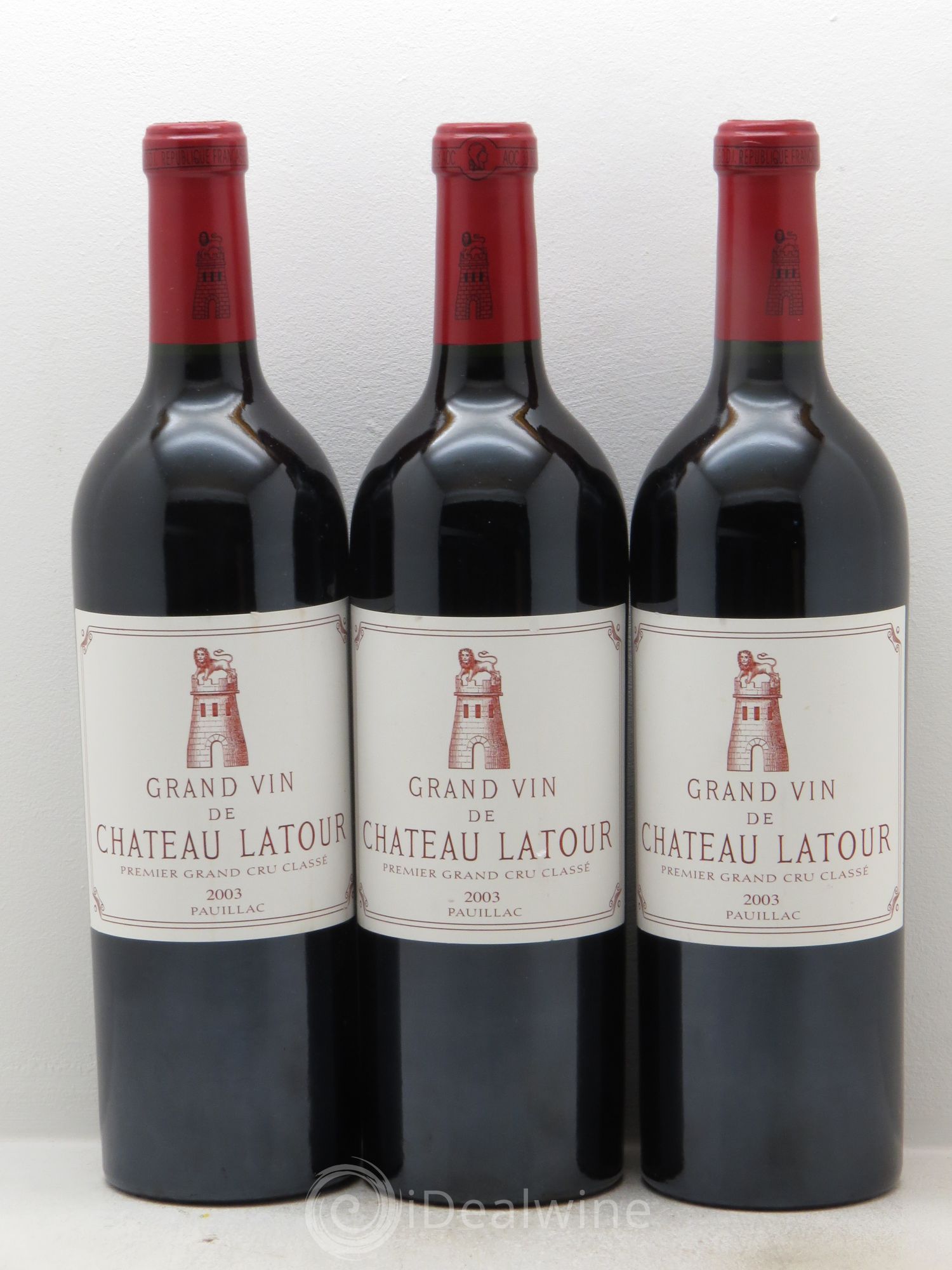 Château Latour 1er Grand Cru Classé 2003 - Lot de 3 bouteilles - 0