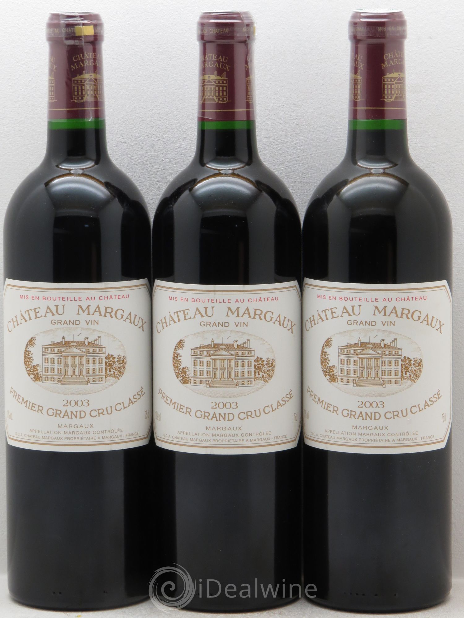 Château Margaux 1er Grand Cru Classé 2003 - Lot de 3 bouteilles - 0