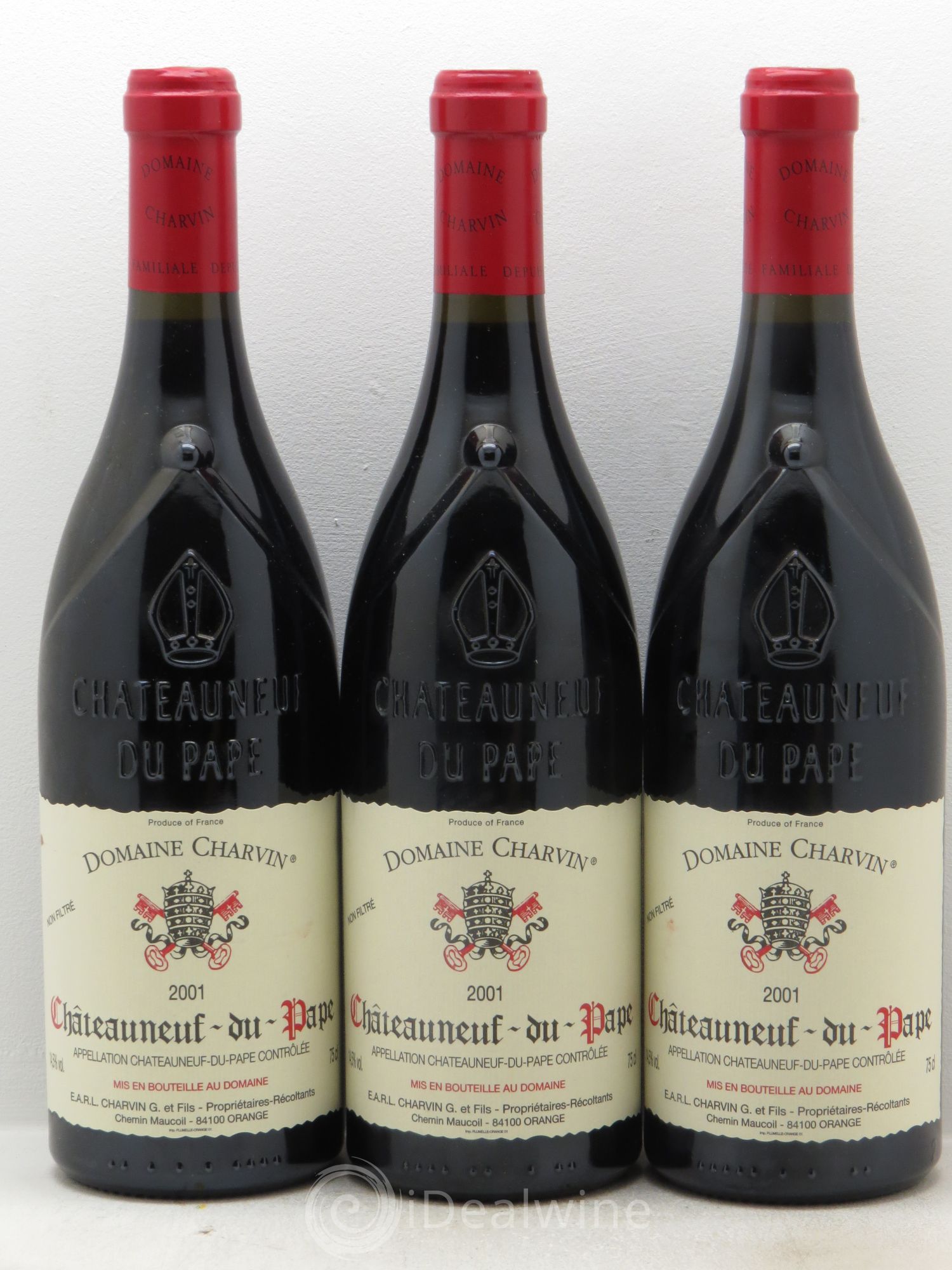 Châteauneuf-du-Pape Charvin (Domaine) 2001 - Lot de 3 bouteilles - 0