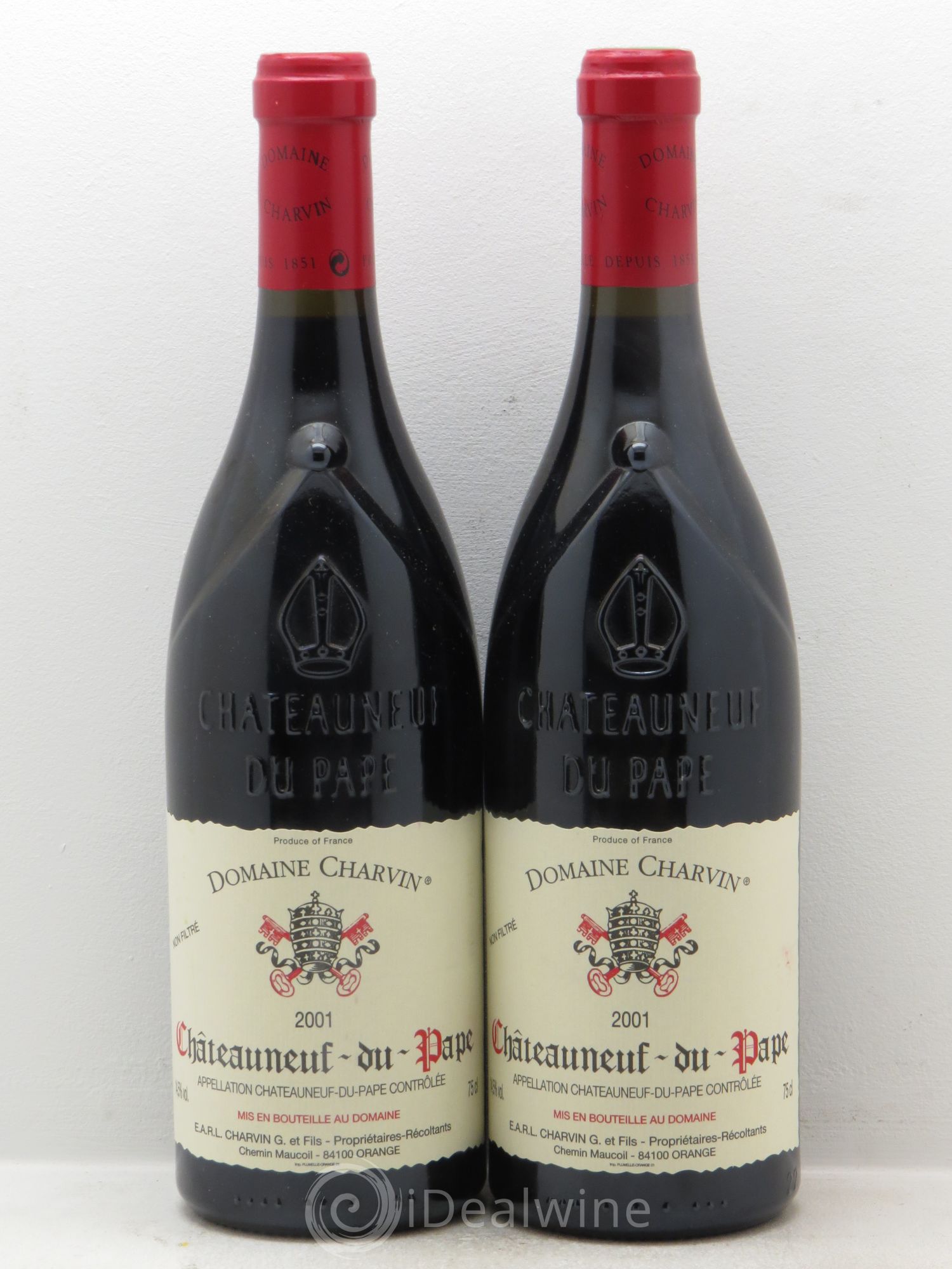 Châteauneuf-du-Pape Charvin (Domaine) 2001 - Lot de 2 bouteilles - 0