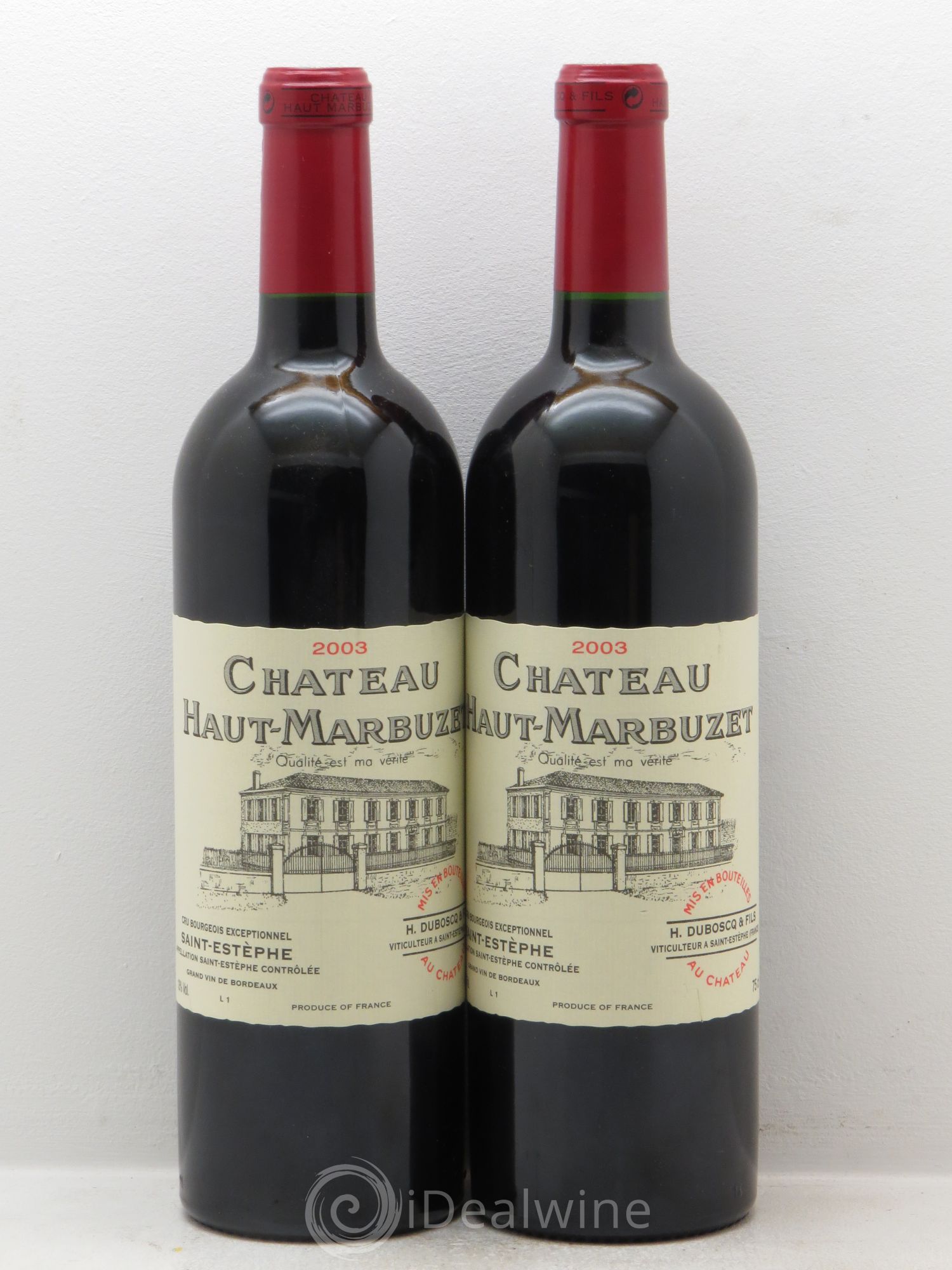 Château Haut Marbuzet 2003 - Lot de 2 bouteilles - 0