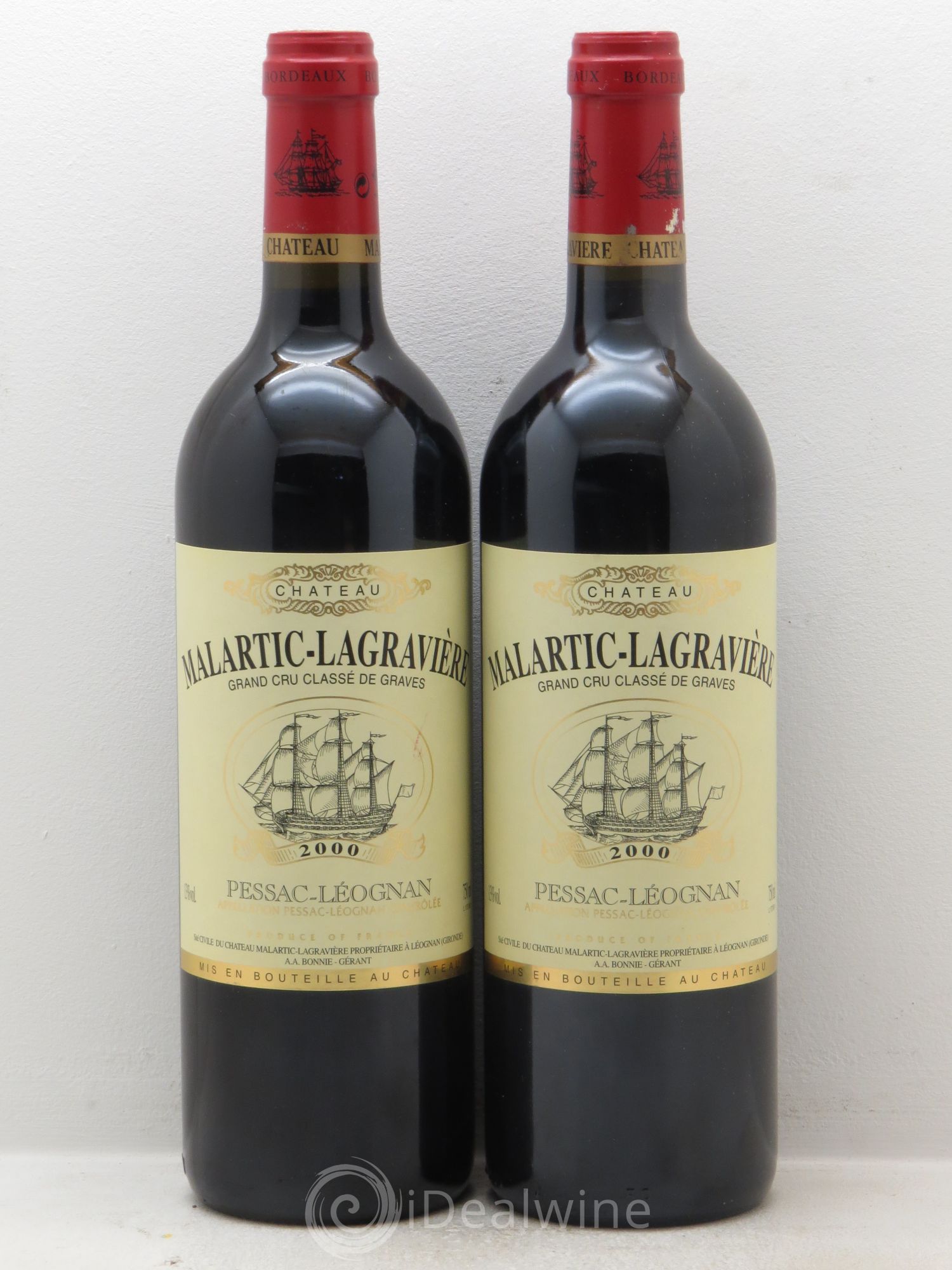Château Malartic-Lagravière Cru Classé de Graves 2000 - Lot de 2 bouteilles - 0