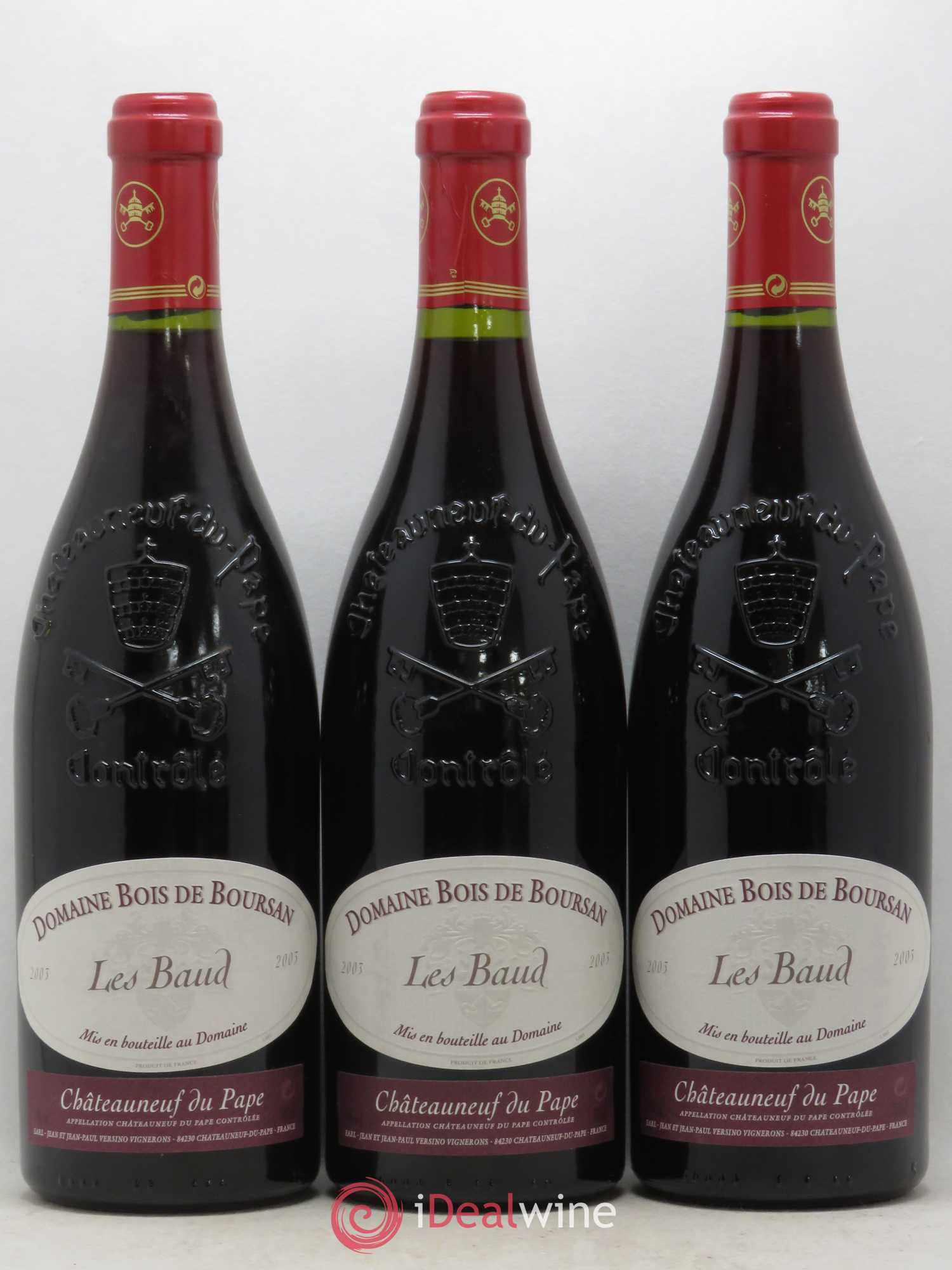Châteauneuf-du-Pape Bois de Boursan (Domaine) Les Baud Jean et Jean-Paul Versino 2003 - Lot de 6 bouteilles - 2