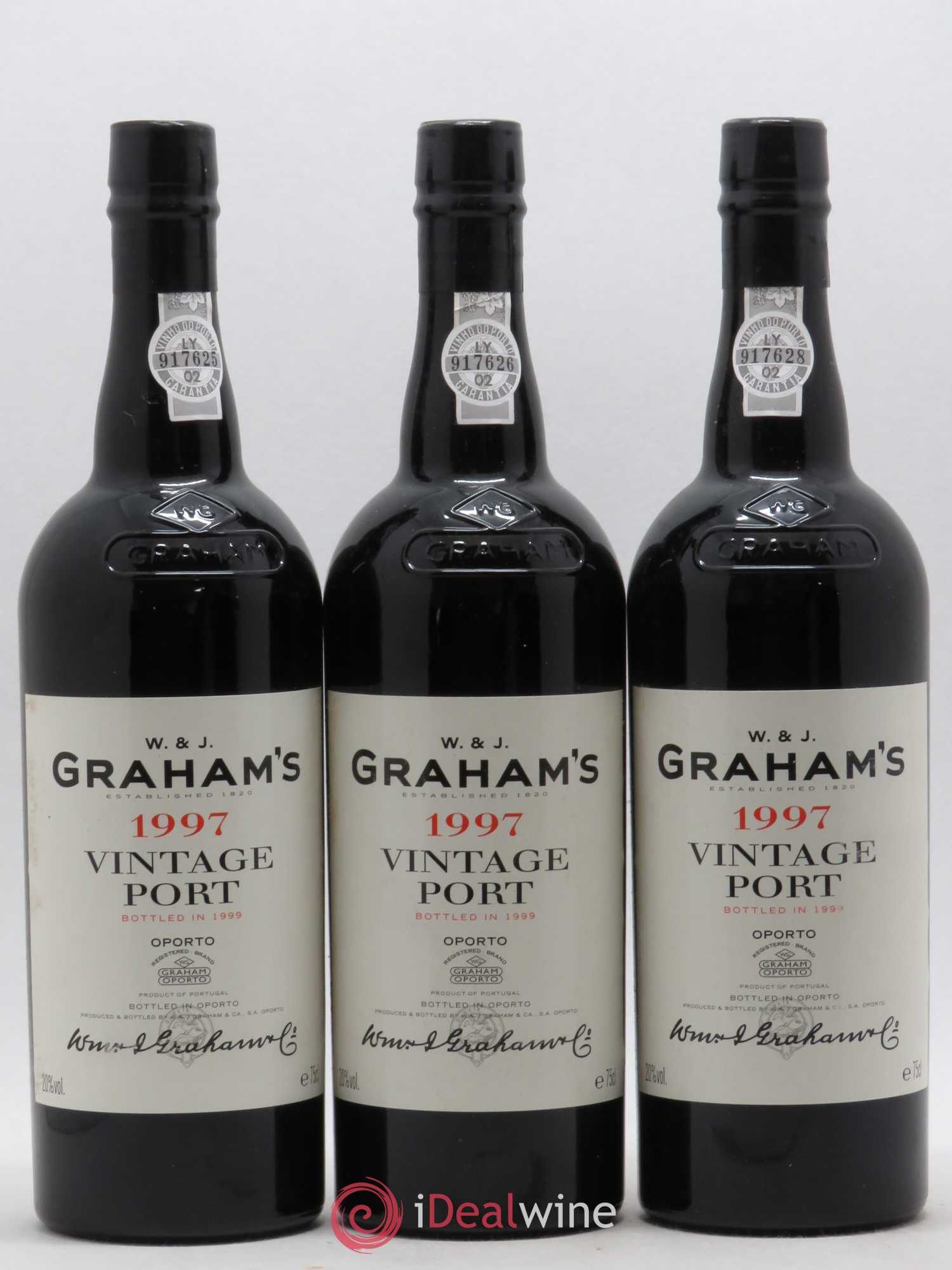 Porto W&J Graham' Vintage 1997 - Lot de 3 bouteilles - 0