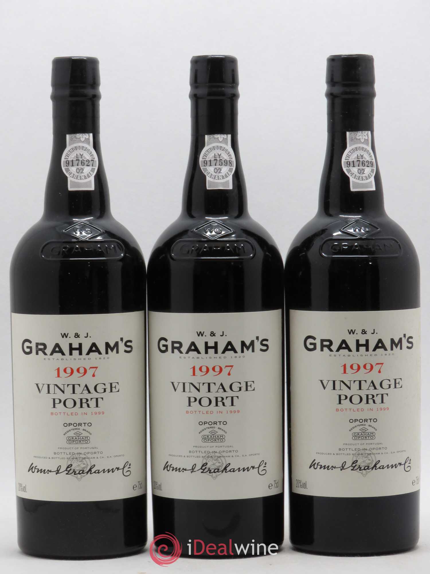 Porto W&J Graham' Vintage 1997 - Lot de 3 bouteilles - 0